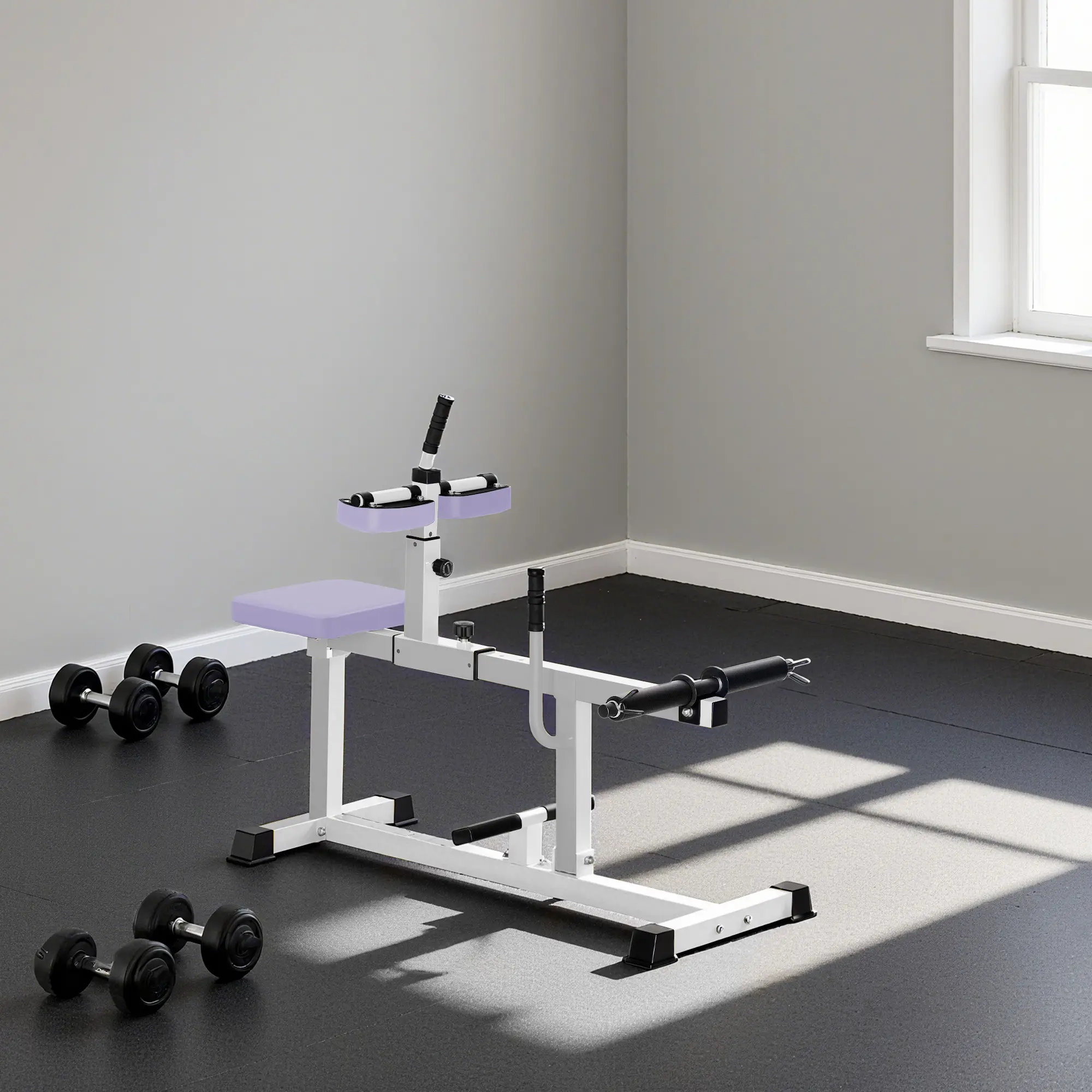 Adjustable Steel Seated Calf Raise Exercise Strength Training Gym Equipment, Purple