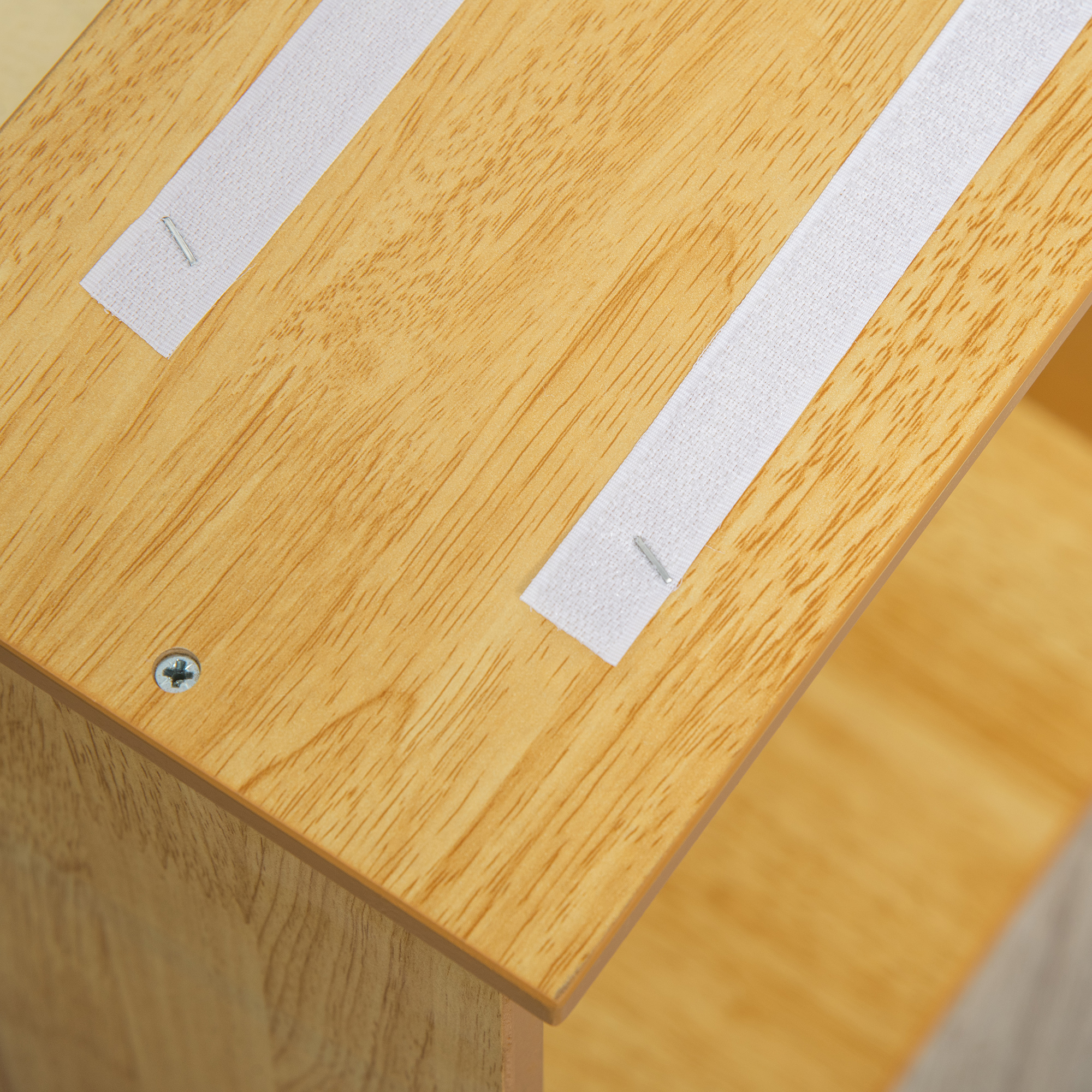  Pet Stairs, Small Pet Steps with Cushioned Removable Covering for Dogs and Cats Up To 22 lbs, Natural