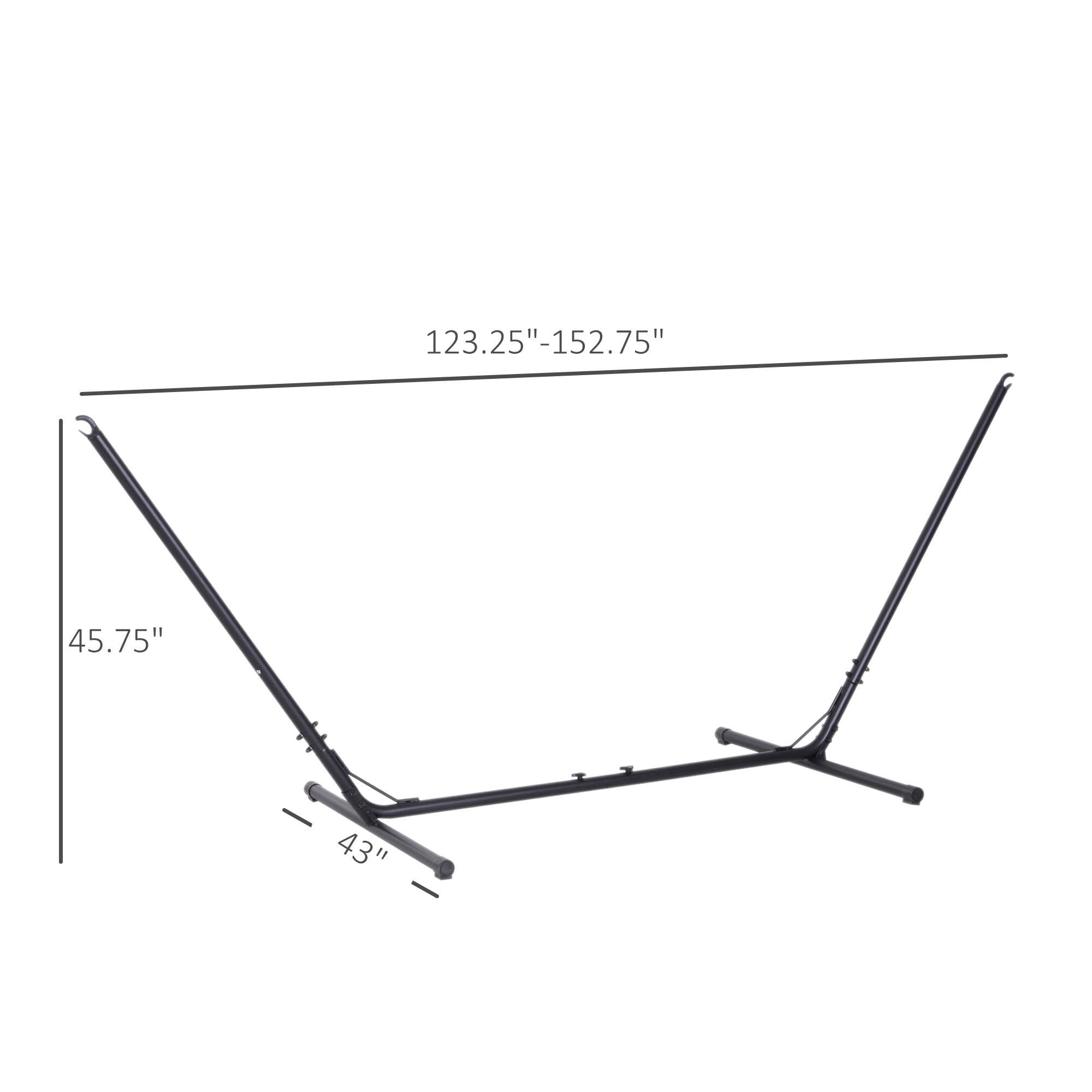  Universal Hammock Stand 10-13ft Adjustable Steel Stand Space-Saving and Portable Carrying for Indoor and Outdoor Use, Black