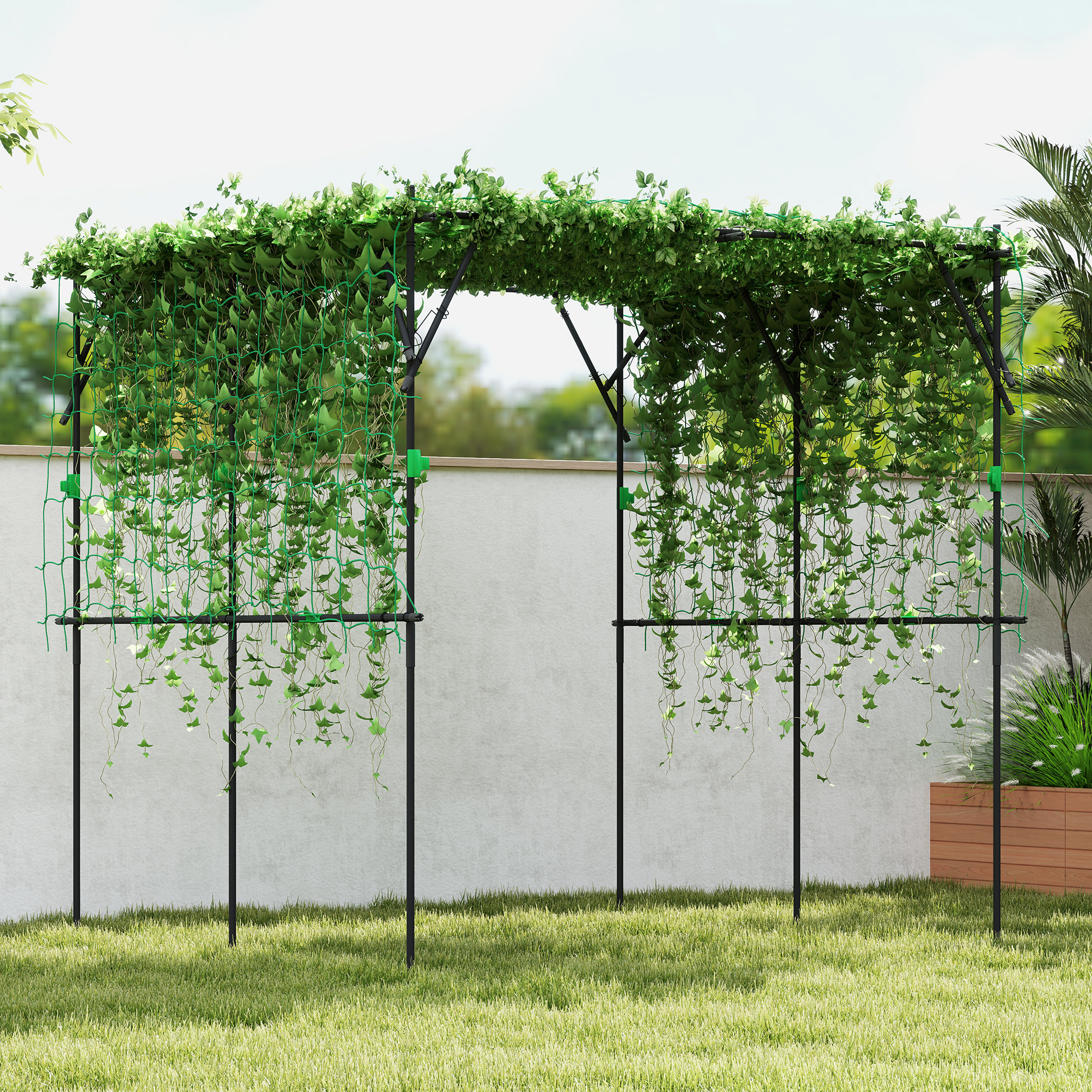 Garden Arch Trellis with Climbing Net