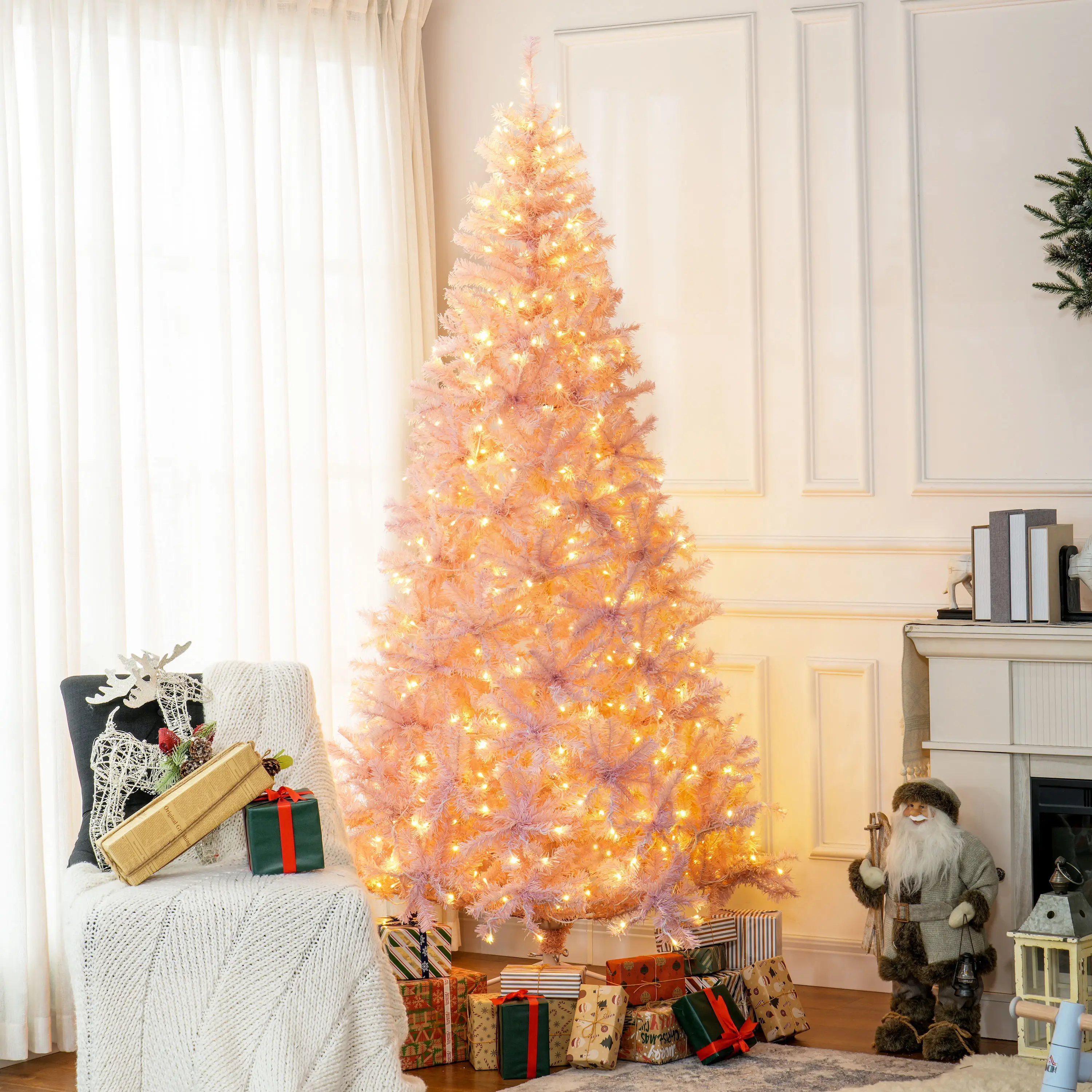 7.5 FT Tall PreLit Artificial Christmas Tree