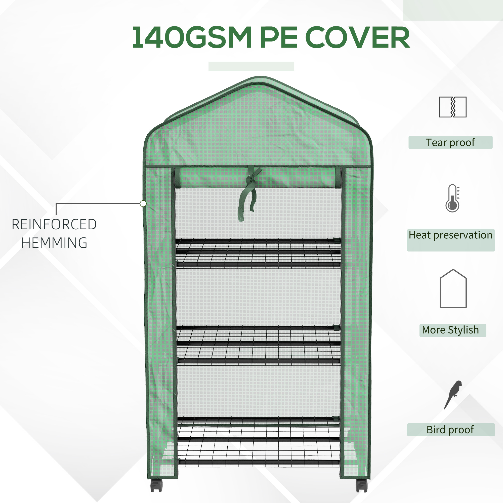 Three-Tier Mini Greenhouse - Green — image 3