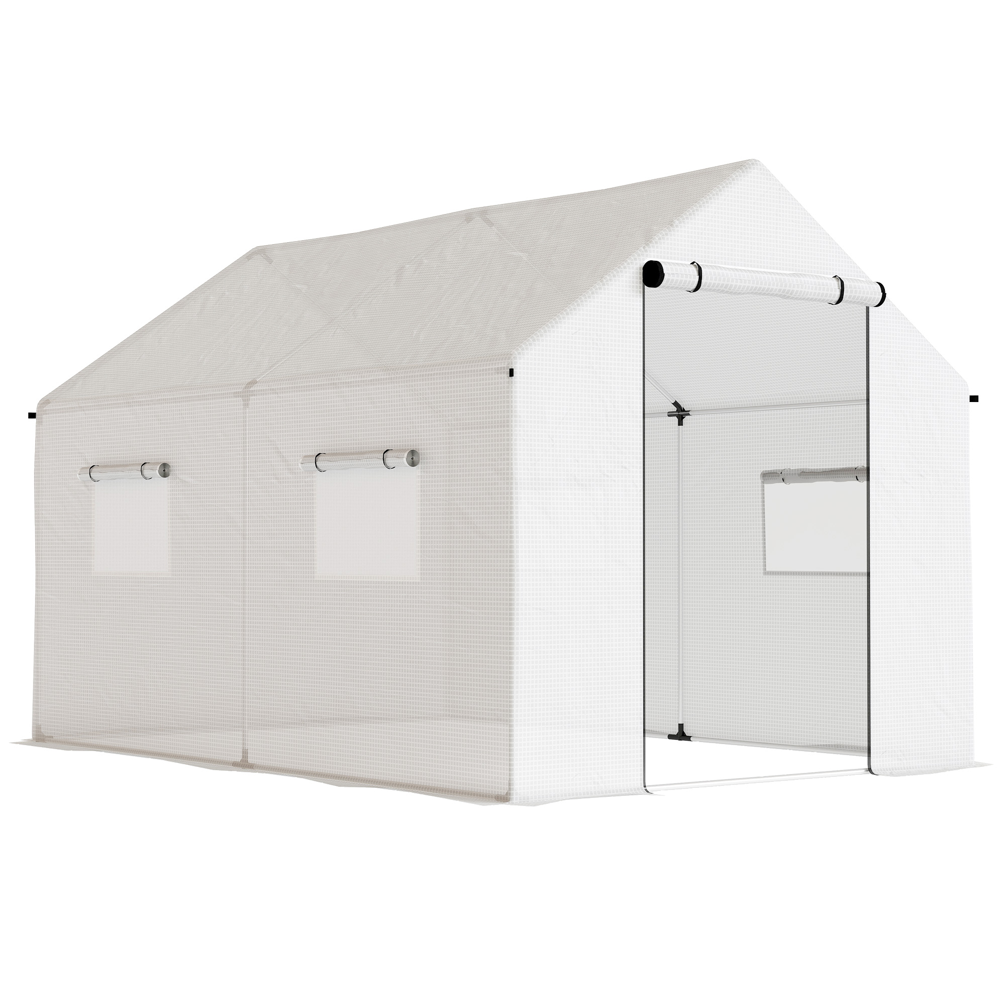 Polyethylene Walk-in Polytunnel Greenhouse, 2 X 3(m), White — image 3