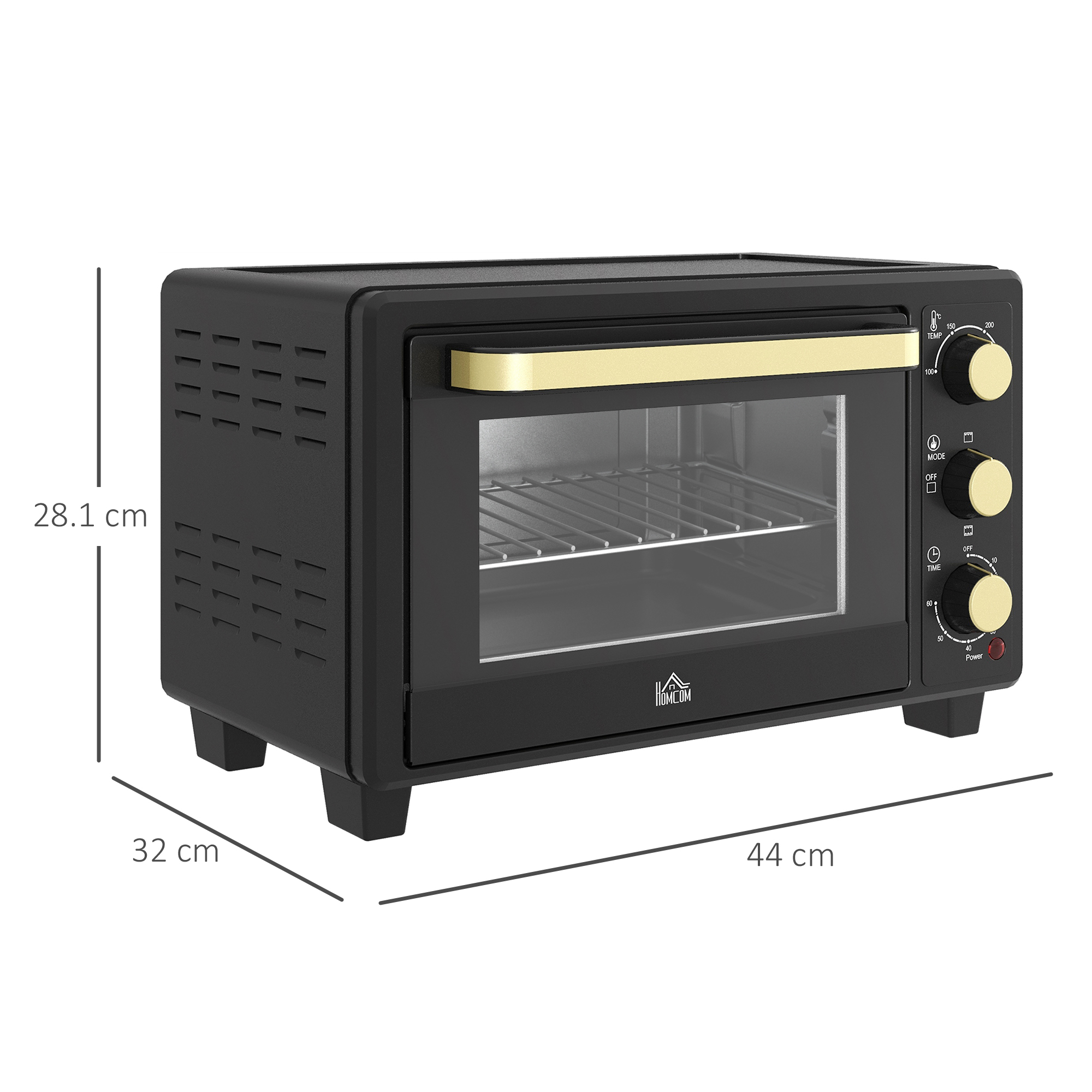 16L Mini 1400W Countertop Oven - Black — image 2