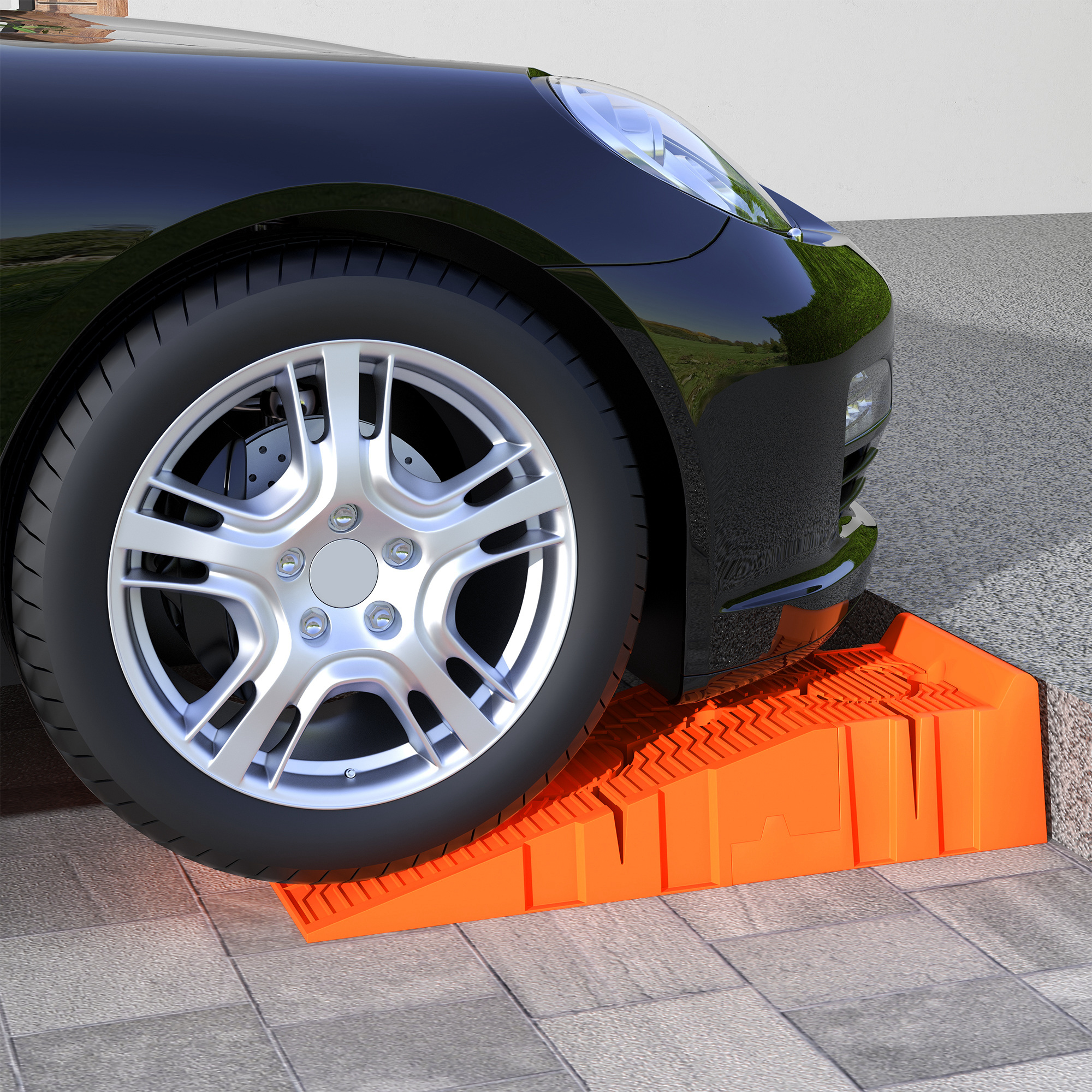 DURHAND 2 PCs Car Ramps Heavy Duty 2.5 Ton Motorhome