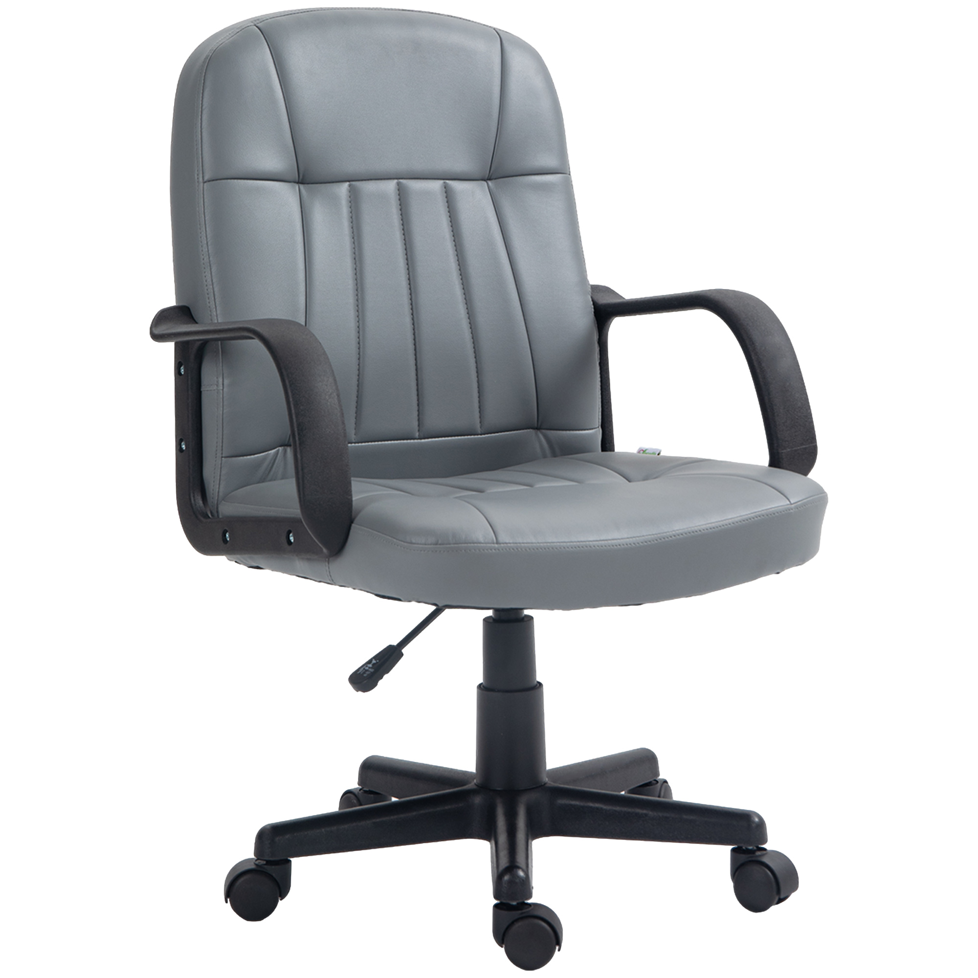 Desk Chair, PU Leather Computer Office With Adjustable Height, Swivel Wheels — image 2