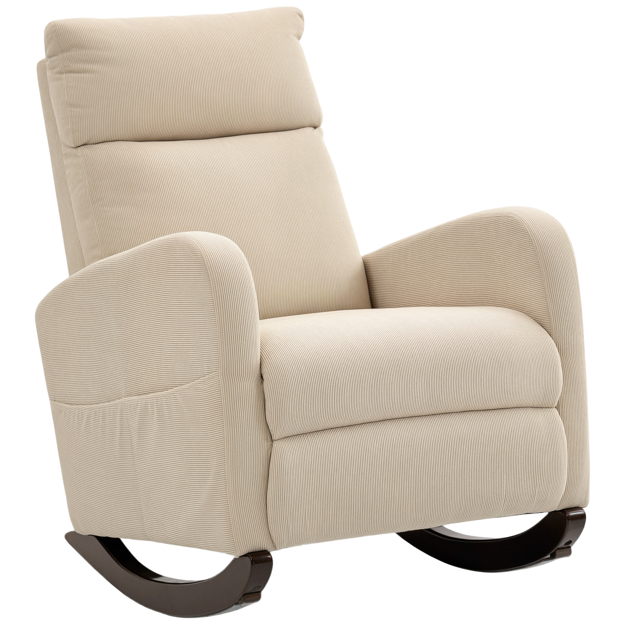 Corduroy Rocking Armchair - Beige — image 5