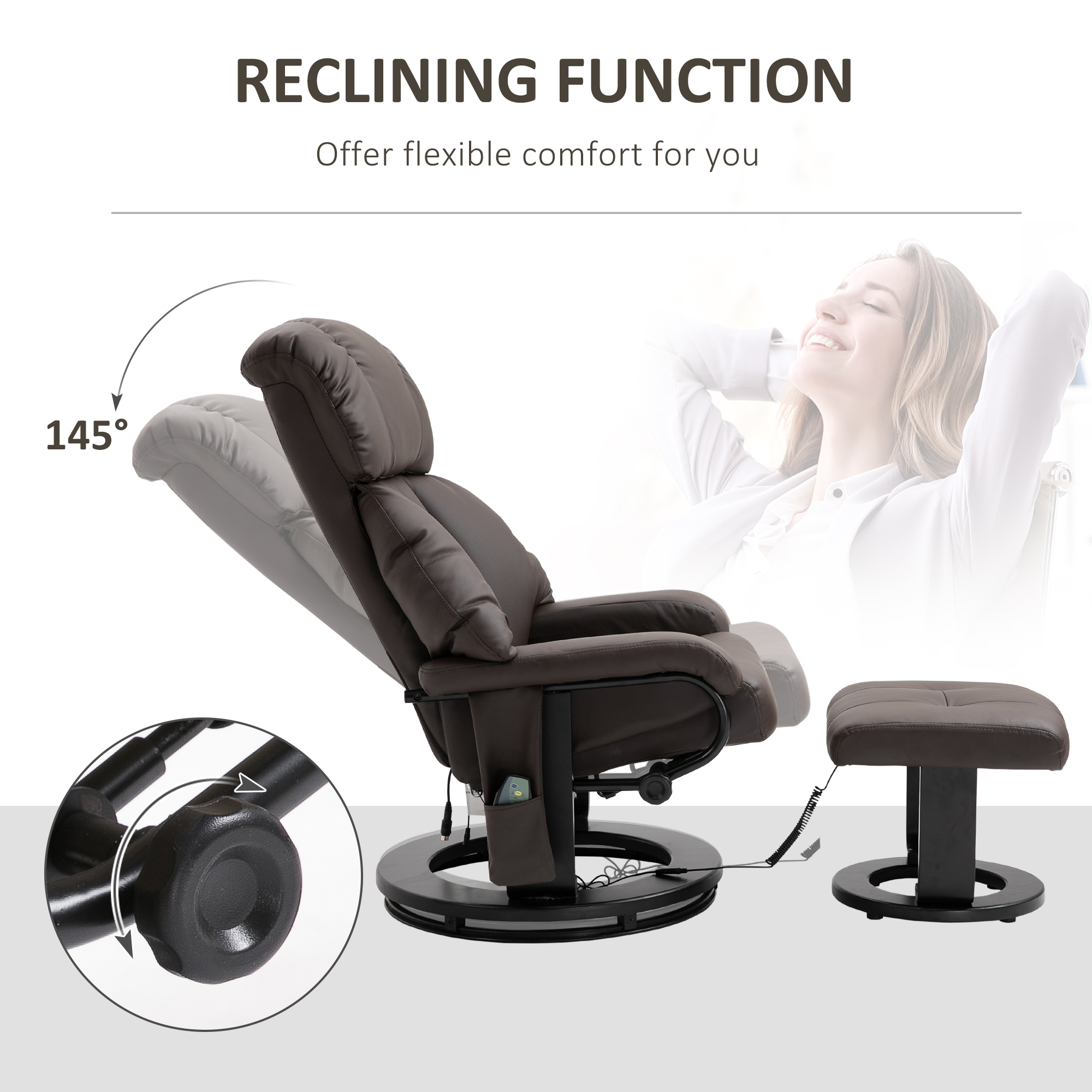 Recliner with Ottoman Footrest β photo 5