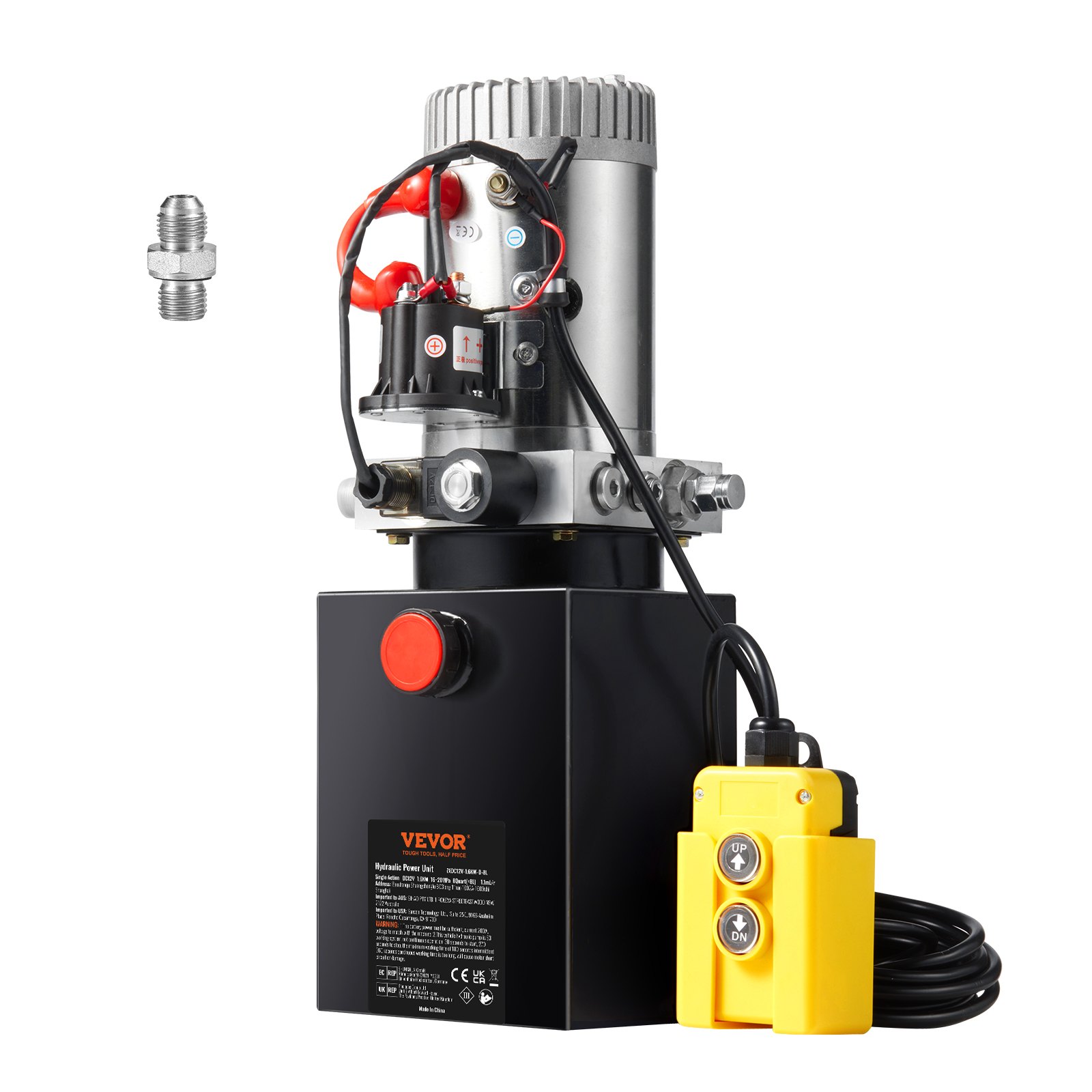 Hydraulikpumpe Hydraulikaggregat 12 V Hydraulikaggregat 1600 W, Einfachwirkende Hydraulikpumpe Hydraulic Power Pack, 7,57 L Tank Hand Pump Hydraulikaggregat, Für Aufzüge, Gabelstapler Usw.
