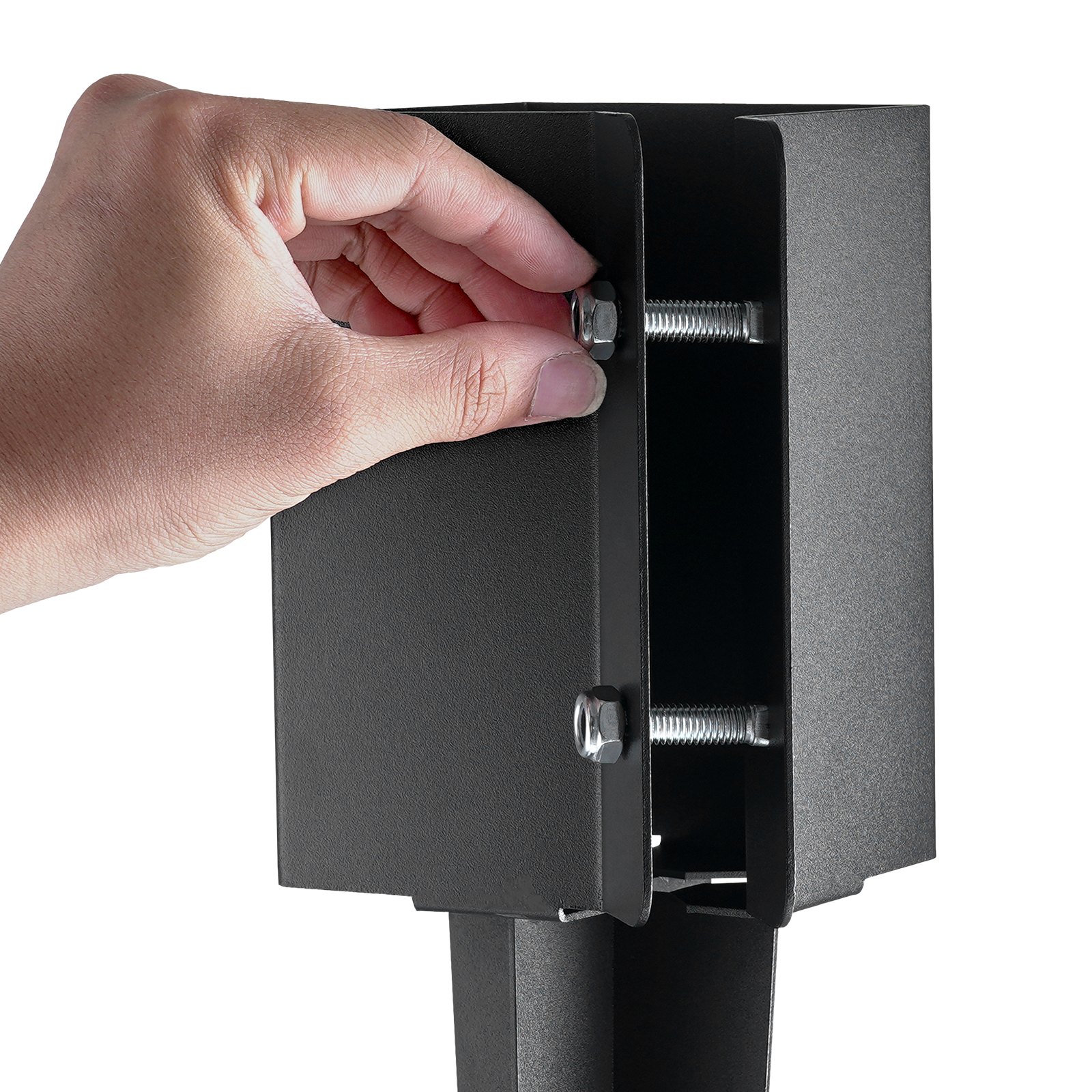 Ground Anchor For Fence Posts Black Powder Coated 6 Pack_voghion.com