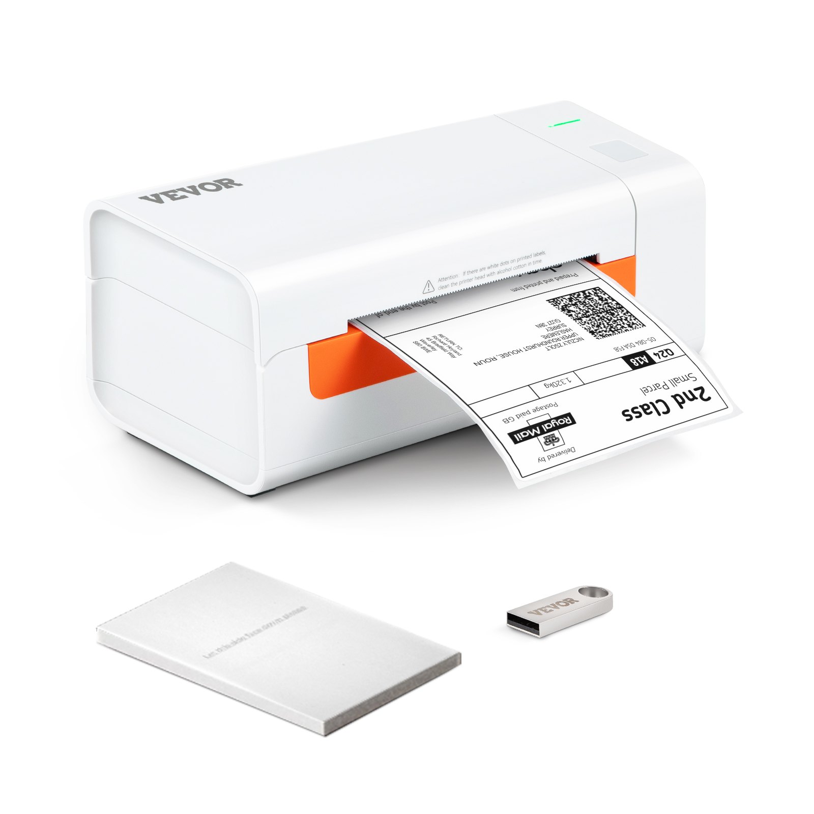 Etikettendrucker 200x79x83mm Thermodrucker 150mm/s Labeldrucker Versandetiketten Drucker Thermo-Direkt Edikettendruckgerät USB Automatische Etikettenerkennung Windows Mac OS Linux Chromebook