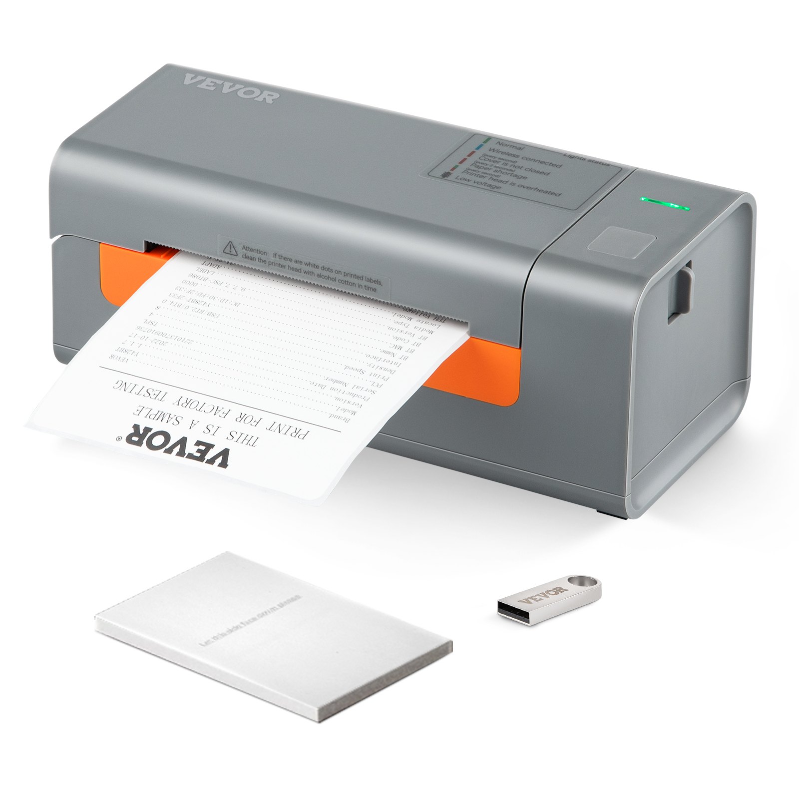 Etikettendrucker 40-108 mm Thermodrucker 203 DPI Etikettendrucker 150 mm/s Versandetikettendrucker Thermo-Direkt Edikettendruckgerät USB Automatische Etikettenerkennung Windows Mac OS Linux Chromebook_voghion.com