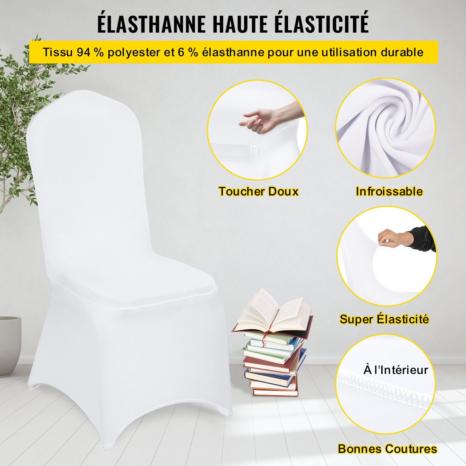 50er-Pack elastische Stuhlhussen aus Spandex – Universell passend für Klappstühle, abnehmbare und waschbare Schutzhüllen für Hochzeiten, Feiertage und Bankette_voghion.com
