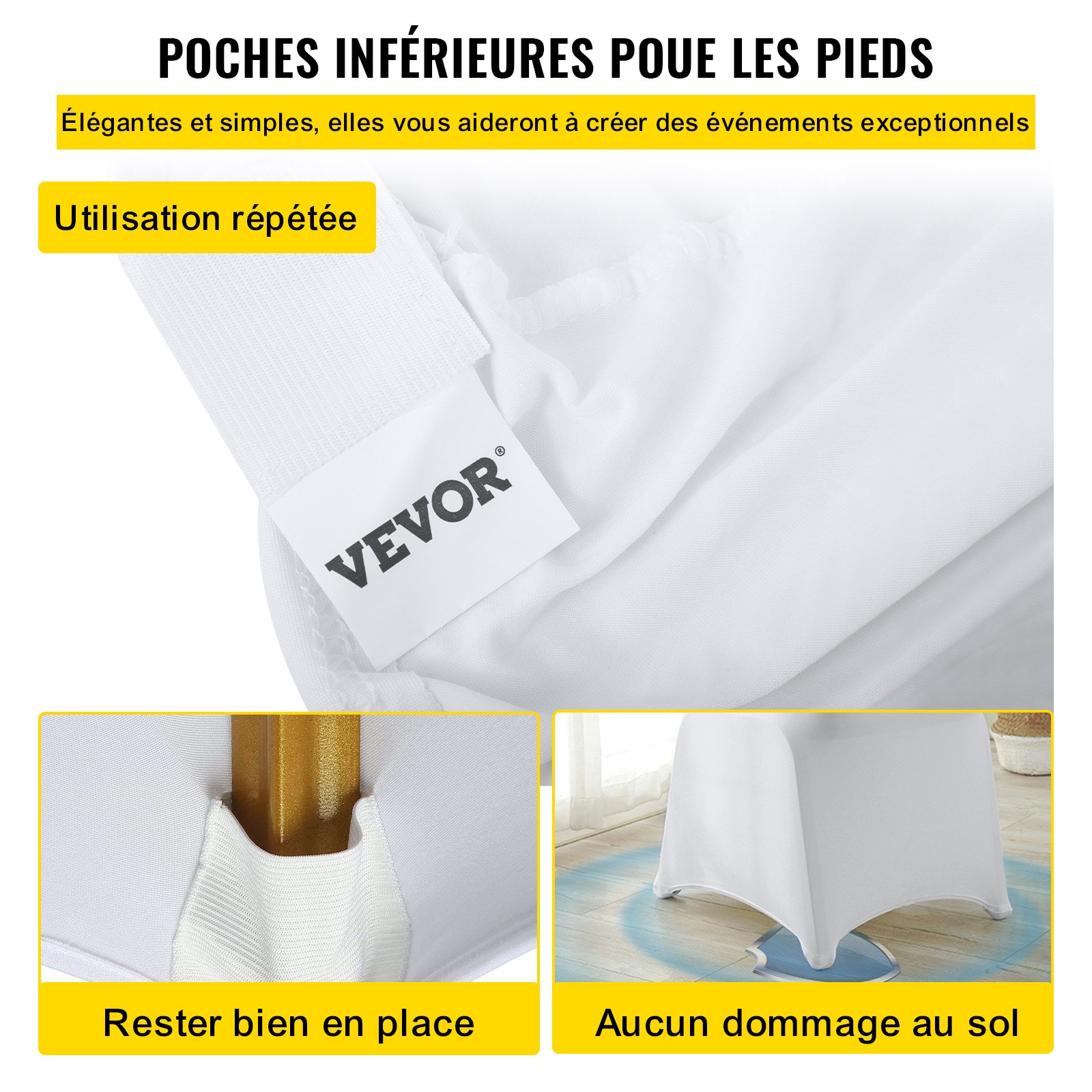 50er-Pack elastische Stuhlhussen aus Spandex – Universell passend für Klappstühle, abnehmbare und waschbare Schutzhüllen für Hochzeiten, Feiertage und Bankette_voghion.com