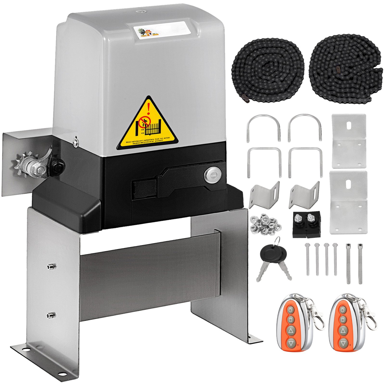 VEVOR Schiebetoröffner, 360 W Toröffner mit 2 Fernbedienungen, Bewegungsgeschwindigkeit 13 m/min, Basismodell (817 kg)_voghion.com