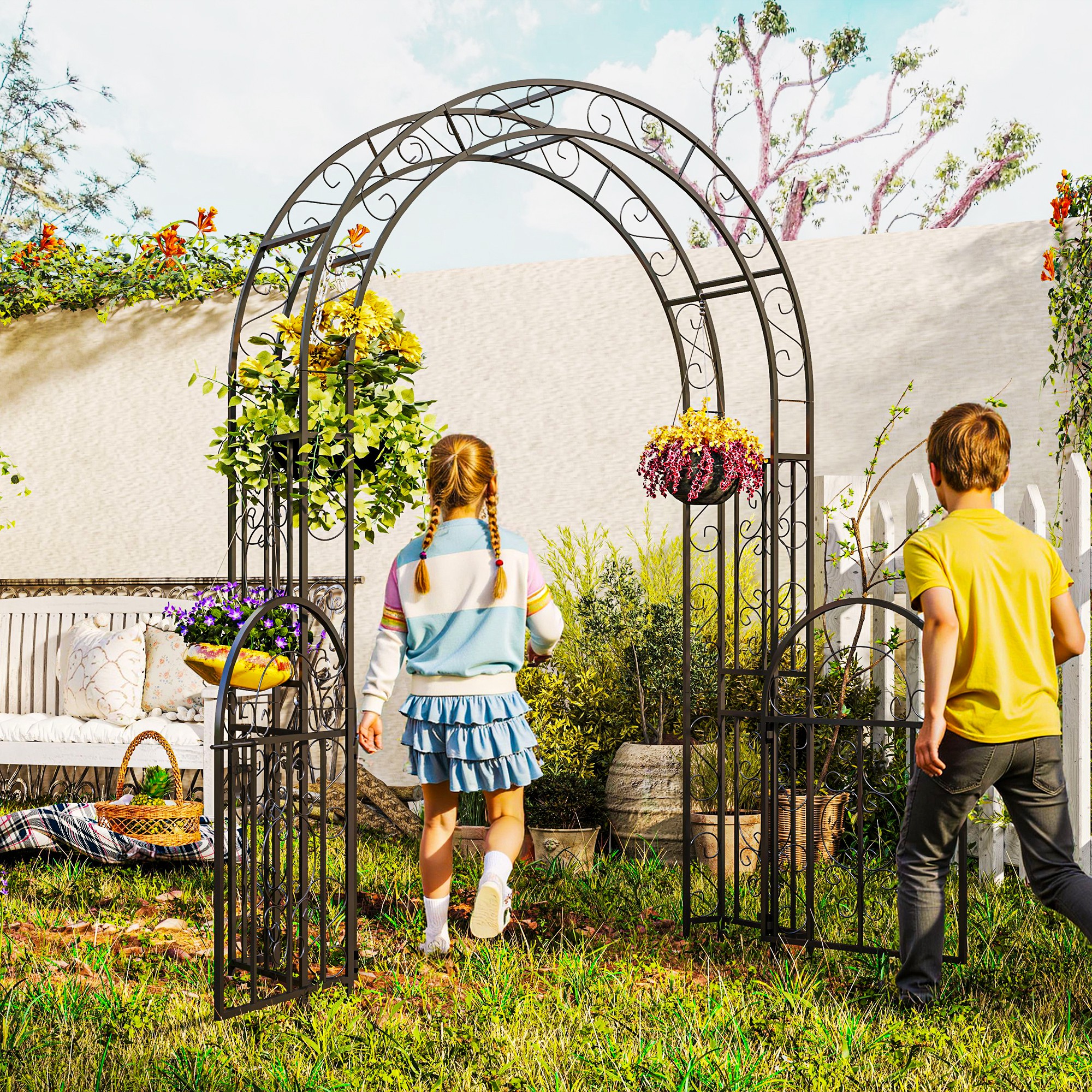 Garden Arch with Gate - Image 7