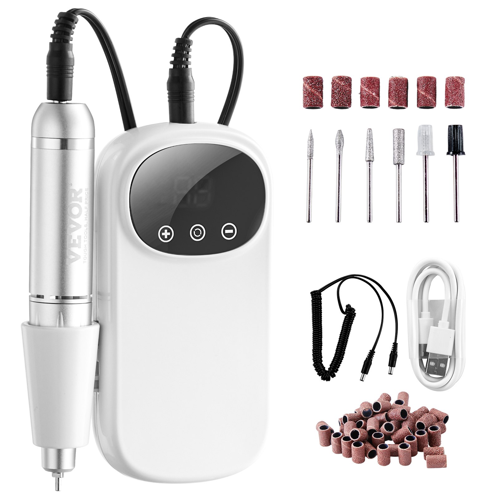 Elektrischer Nagelfräser, E-Nagelschleifer mit 35.000 U/min, Acryl-Gel-Schleifwerkzeug für Maniküre, Pediküre, Modellieren und Polieren_voghion.com