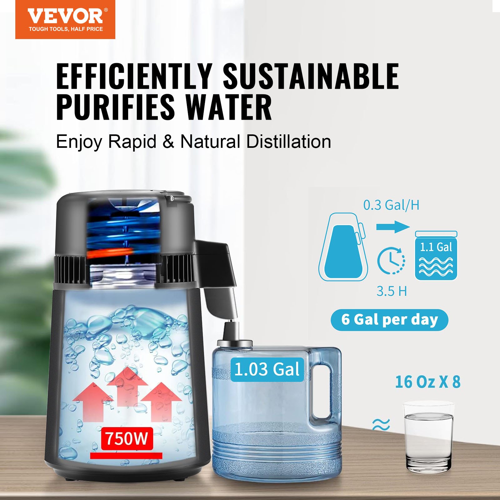 Edelstahl-Wasserdestilliergerät – 4 l, Schwarz, Hochwertiges Destilliergerät_voghion.com