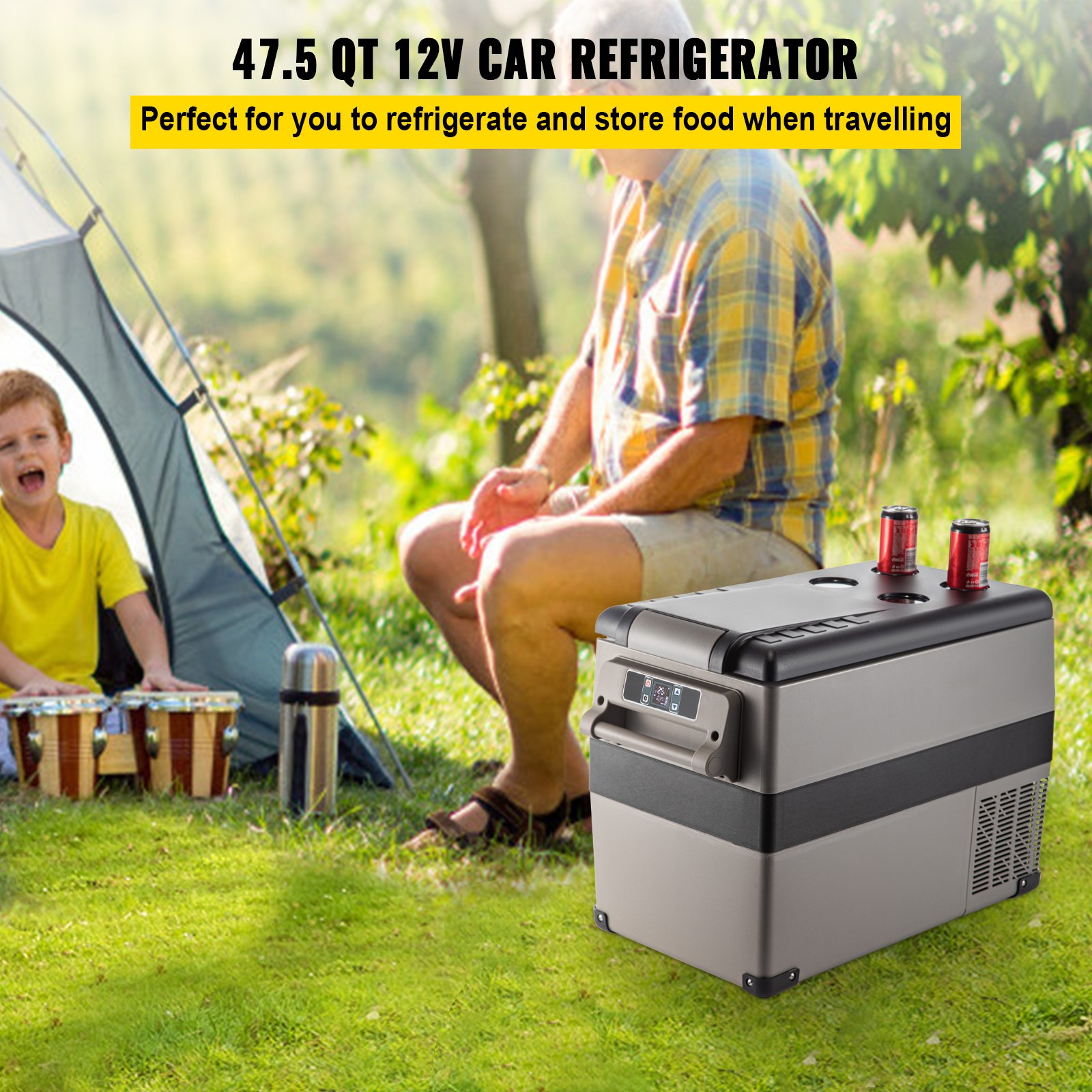 Auto Kühlschrank 45L Kompressorkühlbox Für Boot LKW Auto Usw. Tragbarer Kleiner Kühlschrank 60W