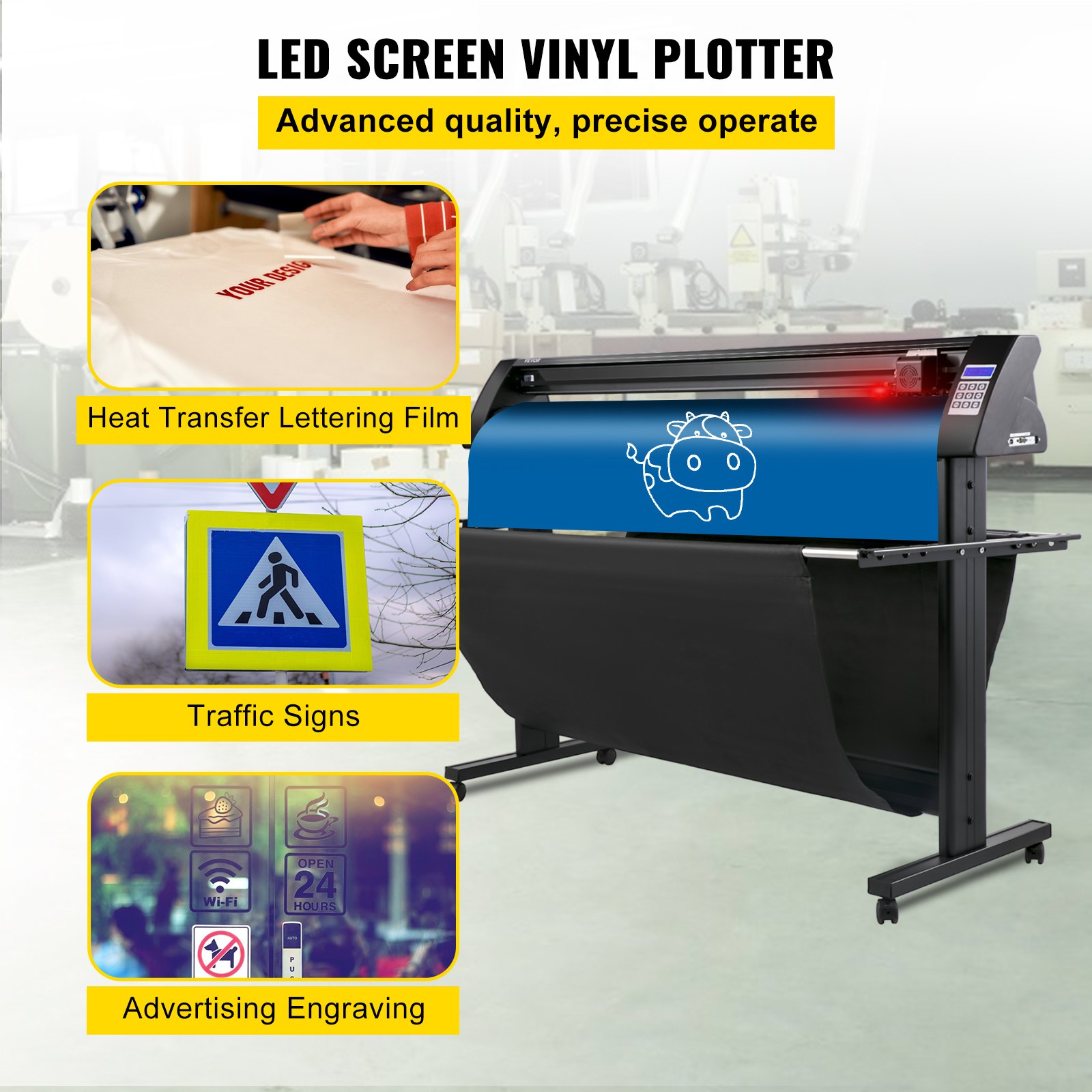 Vinyl Schneideplotter Max. Papiereinzug 1350 Mm, Folienschneider Max. Schnittbreite 1260 Mm, Plotter Schnittgeschwindigkeit 800 Mm/s, Halbautomatisch, Signmaster, Windoskompatibel, LCD-Anzeige