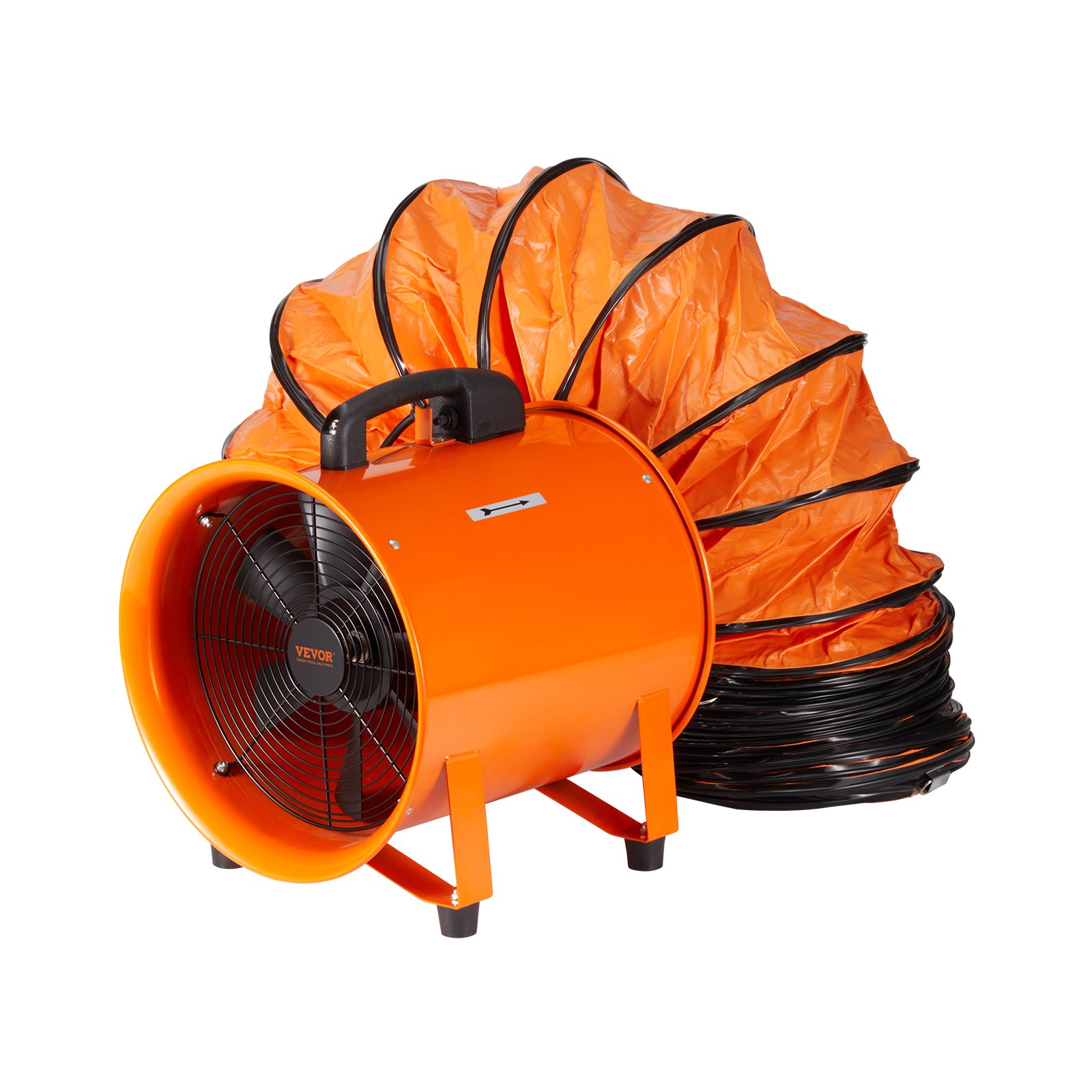 Bauventilator 255-W-AC-Motor Baugebläse 2830 U/min Baulüfter Gebläse 1720 CFM (2922 M3/h) Axiallüfter Mit 5 M Schlauch Axialgebläse 79 DB Geräuschpegel Industrielüfter - Image 1