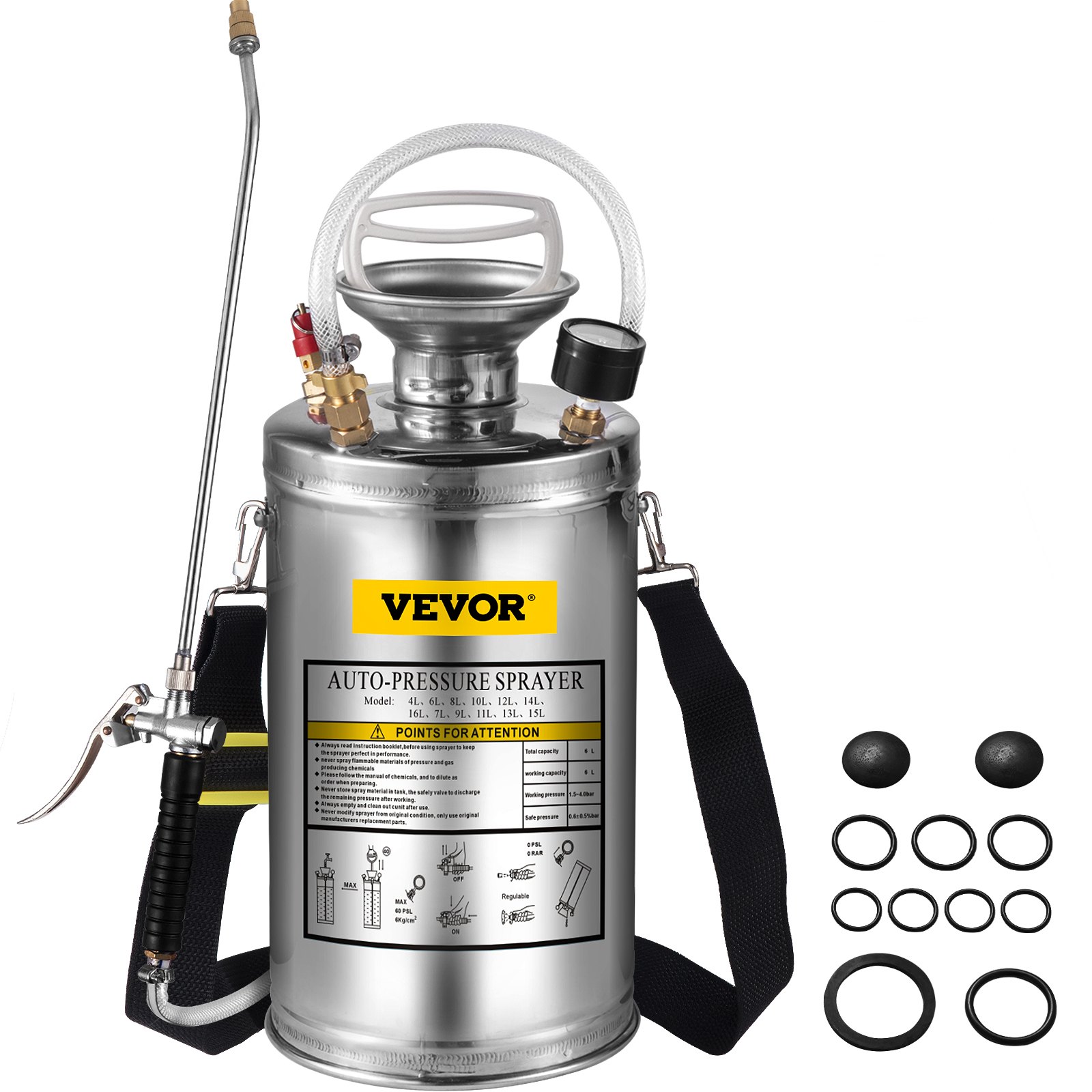 VEVOR Gartenteich-Nebelgerät – 6-Liter-Ultraschall-Nebelmaschine, Edelstahl, geeignet für Haus, Garten, Fahrzeuge und Teppichreinigung_voghion.com