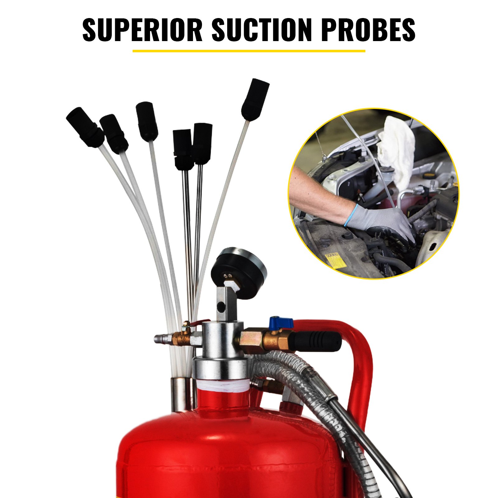 VEVOR 22,7 Liter Vakuumextraktor, 8-10 Bar pneumatische Vakuumpumpe mit 12,5 kg Tragfähigkeit, tragbar mit Hinterrädern_voghion.com