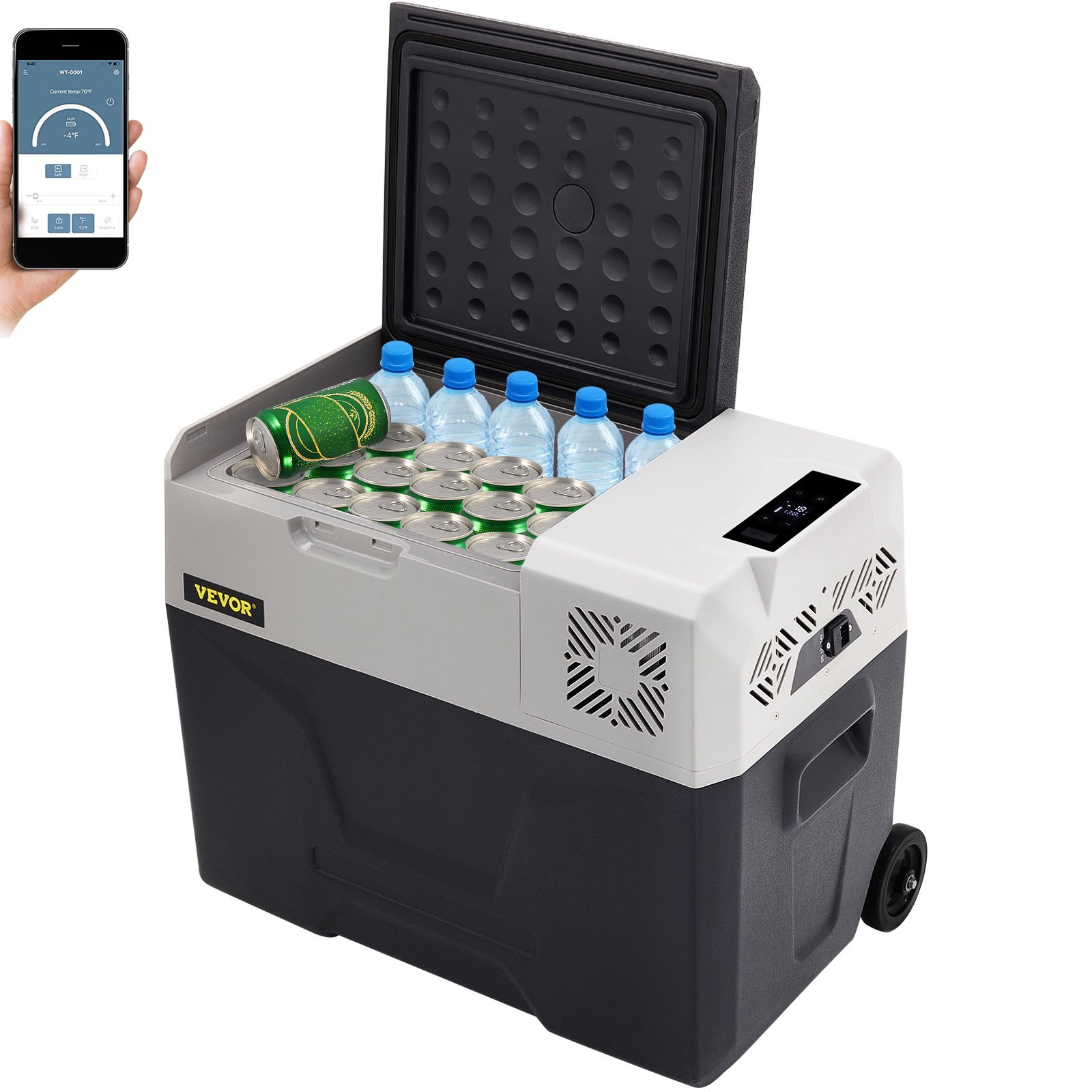 30L Autokühlschrank Kompressorkühlbox Edelstahl Urlaub Isolierbox Mini Kühlschrank Kühlbox Auto Und Steckdose - Image 1
