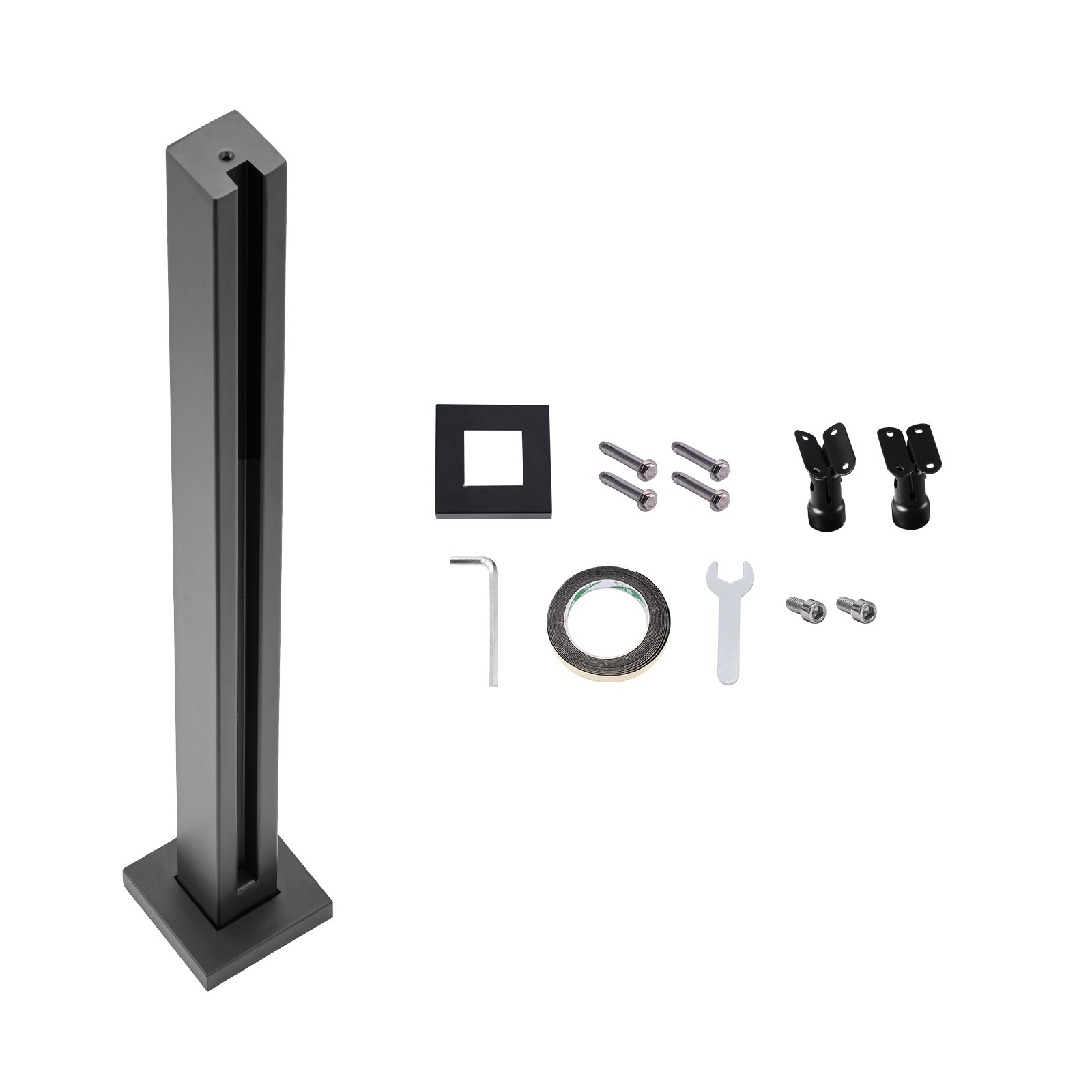 Edelstahl-Glasklemmen – 850 mm hohe Geländer für 10–12 mm Sicherheitsglas, geeignet für Balkon, Garten, Terrasse und Treppen, langlebig und poliert_voghion.com