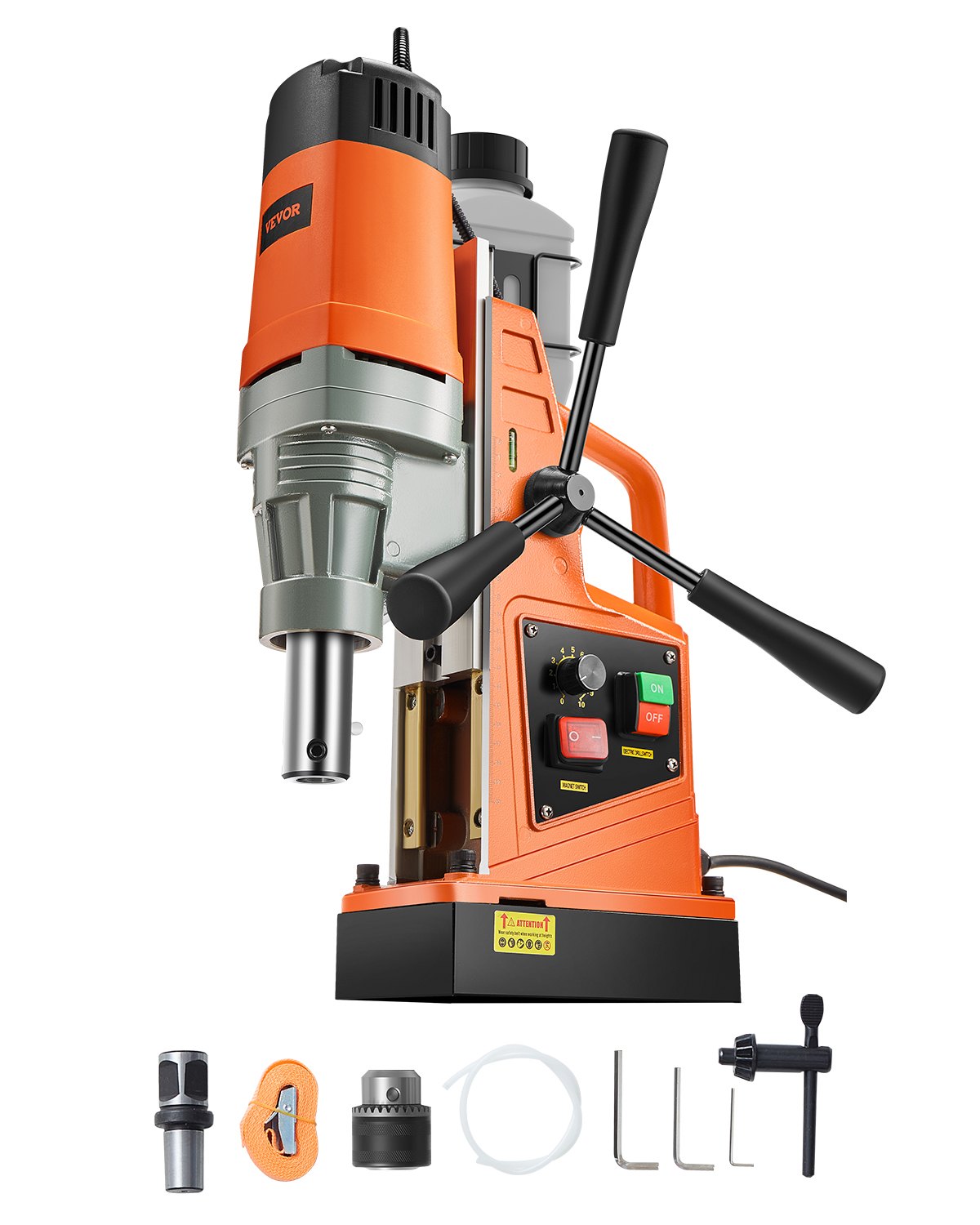 Bohrmaschine, 1550 W 50 Mm Bohrdurchmesser, 2922 Lbf Power Magnetbohrer, 500 PRM, 10-Gang, Elektrische Bohrmaschine Für Metalloberflächen, Industrie Und Heimwerker