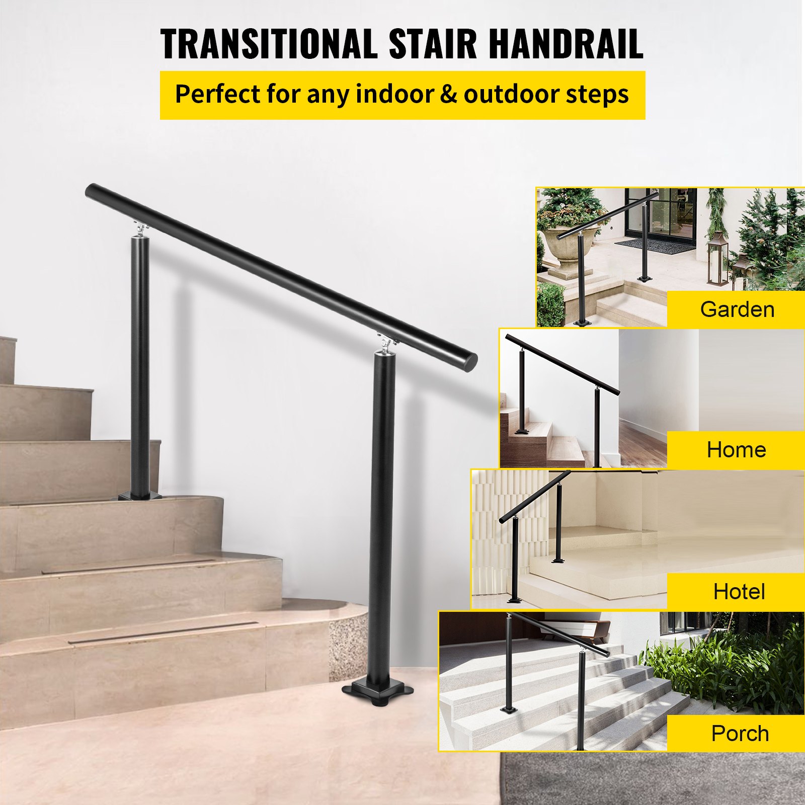 Aluminium Treppengeländer Für Den Hauseingang Schwarz_voghion.com
