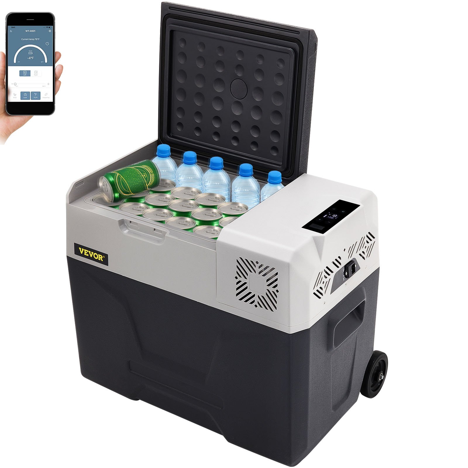 40L Autokühlschrank Kompressorkühlbox Edelstahl Urlaub Isolierbox Mini Kühlschrank Kühlbox Auto Und Steckdose - Image 1