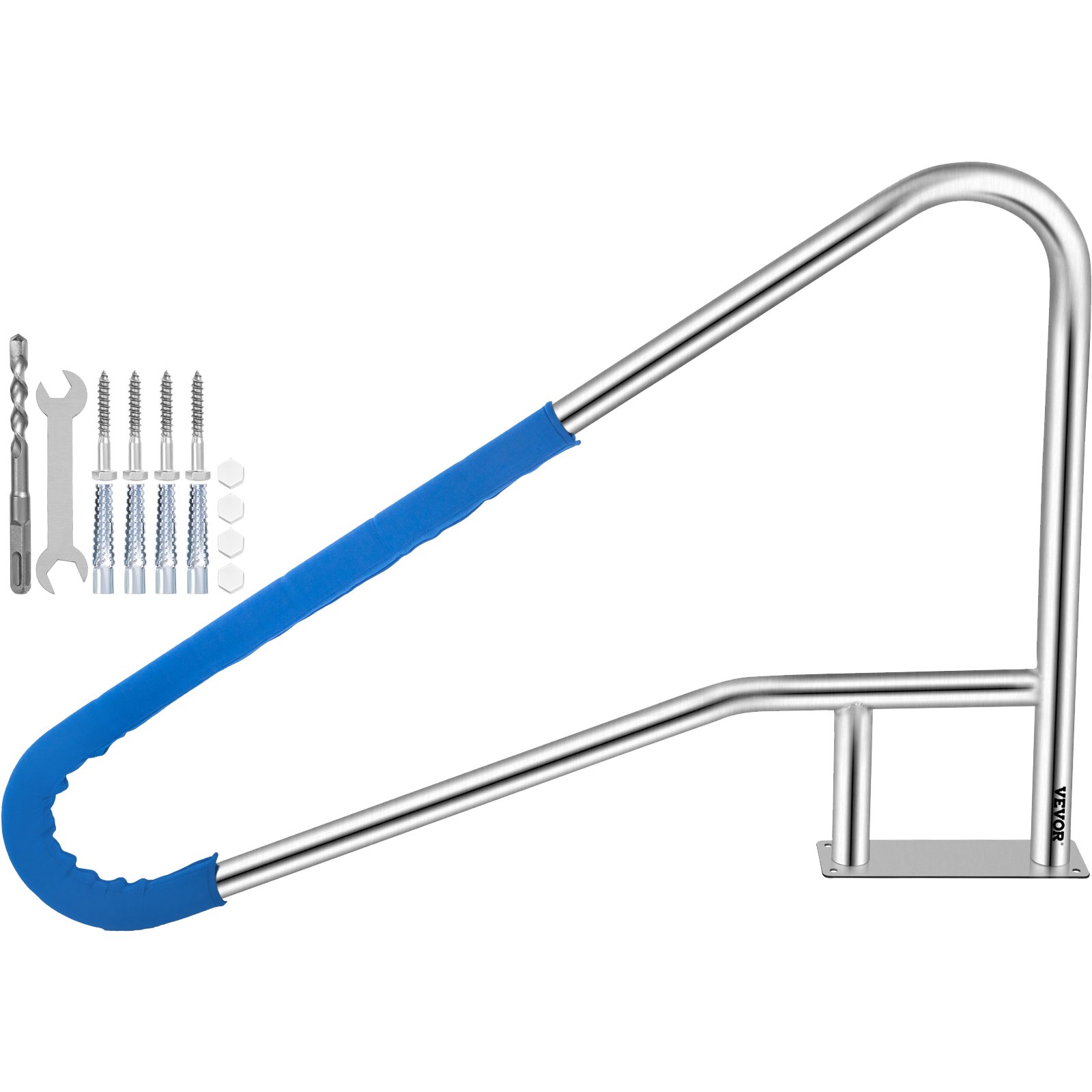 VEVOR Poolhandlauf, Schwimmbadgriff, Einstiegshilfe für Pools mit 4,8 cm Griffbügel und Griffabdeckung, geeignet für Pools, Spas und Wasserparks_voghion.com