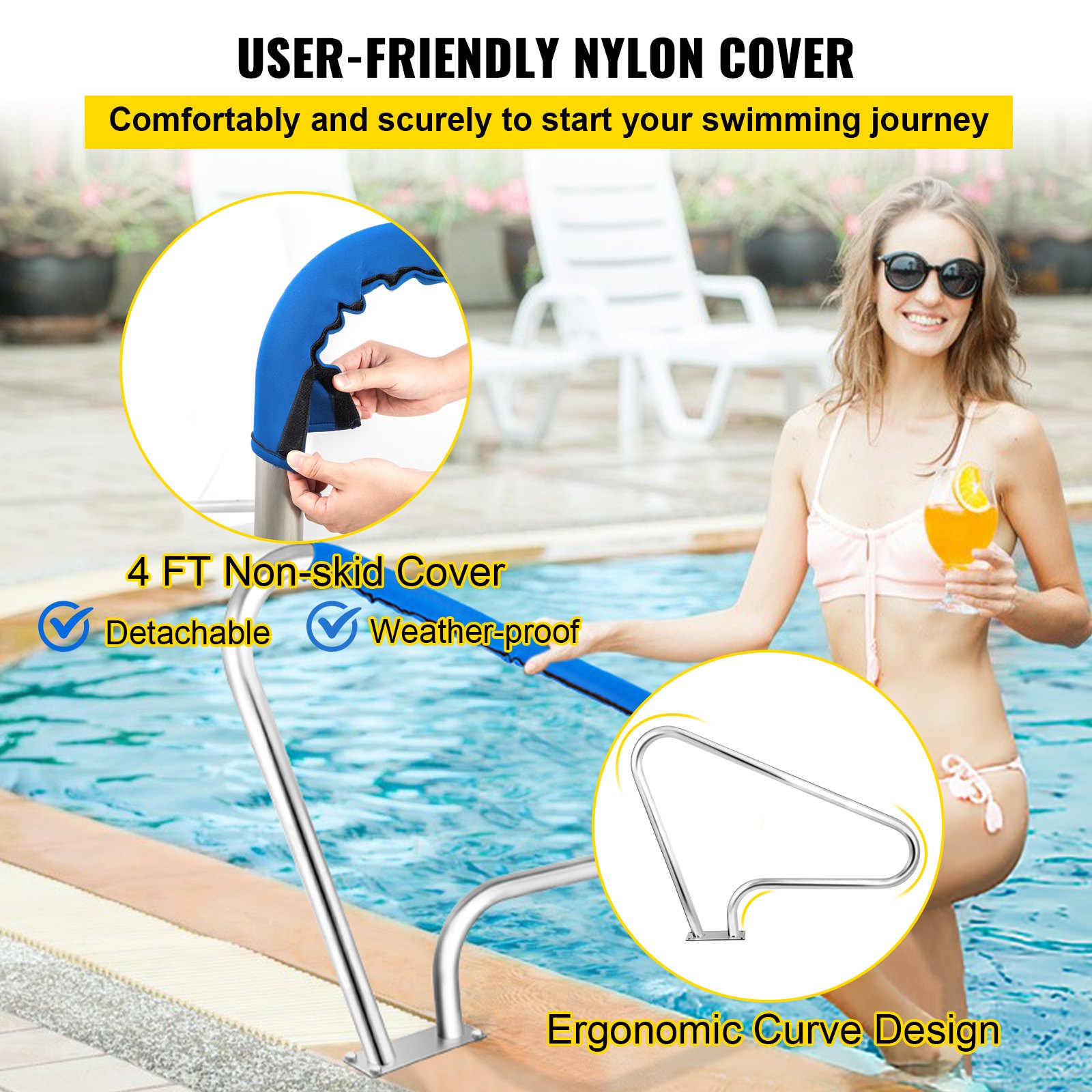 Edelstahl Schwimmbad Handlauf Mit Bequemem Nylon Überzug_voghion.com