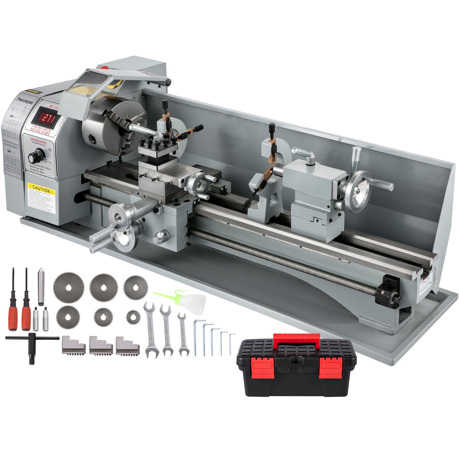 Metalldrehmaschinen Mini Drehbank 220x750mm Drehmaschine Metall 1100 W Mini Drechselbank Fßr Metallbearbeitung Drehbank Metall Präzise Einfach Zu Bedienen