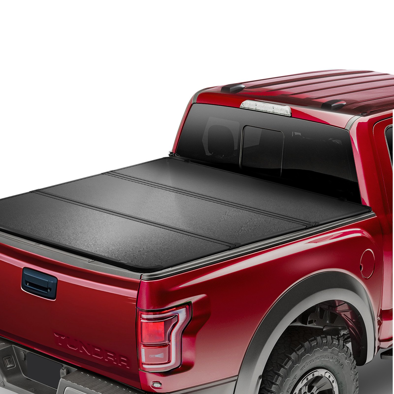 Dreifach Faltbare Ladeflächenabdeckung, Kompatibel Mit Toyota Tundra 2014– (NICHT PASSEND Für Trail Special Edition Mit Aufbewahrungsboxen), Fleetside 5, 5’ (67") Kurze Ladefläche