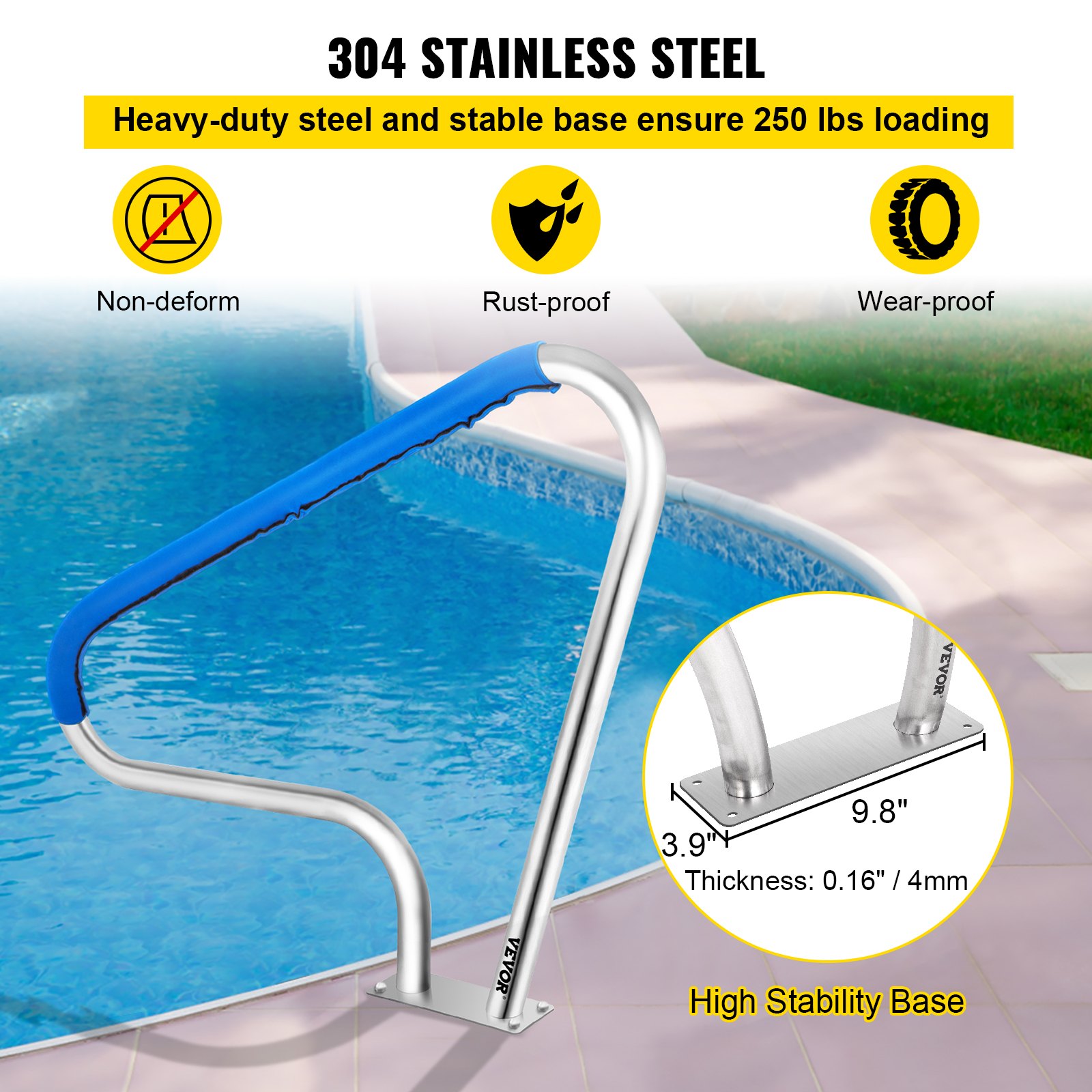 Edelstahl Schwimmbad Handlauf Mit Bequemem Nylon Überzug_voghion.com