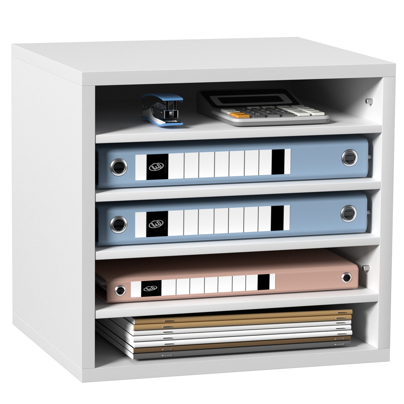355 X 305 X 330 Mm Briefablage Schreibtisch Organizer, 2,3–5,6 Cm Einstellbar A4 Stapelbar Quer, Papierablage, Aufbewahrung Schreibtisch Ablagesystem Organisation, Ablage (Weiß, 5 Fächer)