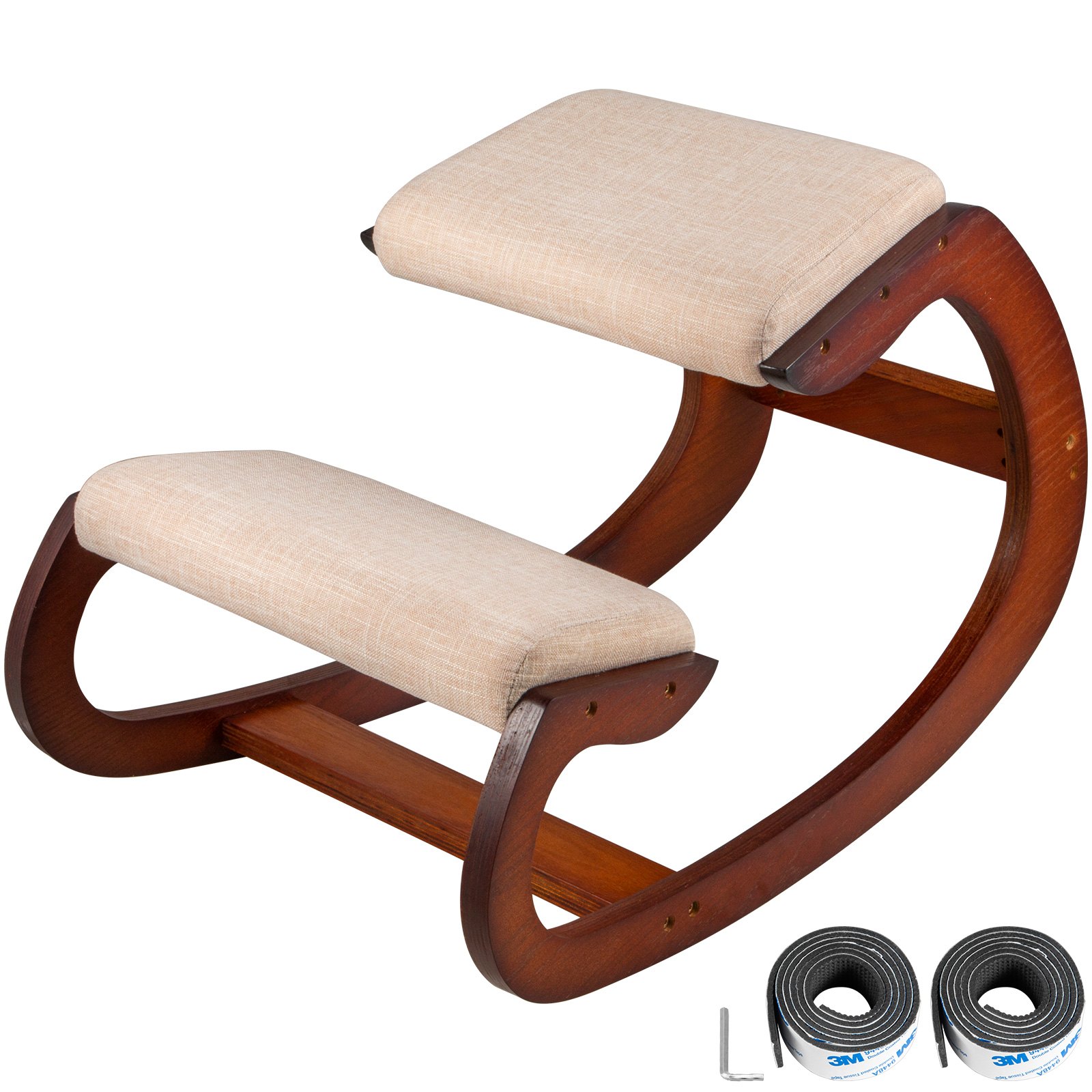 Ergonomischer Hocker Verstellbarer Hocker Ergonomische Kissen Komfortabler Home Schreibtisch Formung Und Stressabbau Ergonomischer Sessel Knie Hocker (Pekannüsse)