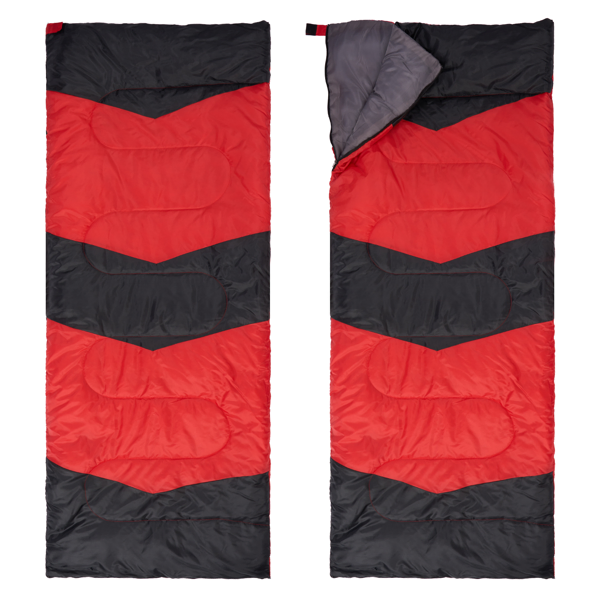 Lightweight Sleeping Bag For Backpacking, Hiking, Waterproof Compact Envelope Sleeping Bag For Cold & Warm Weather, Red