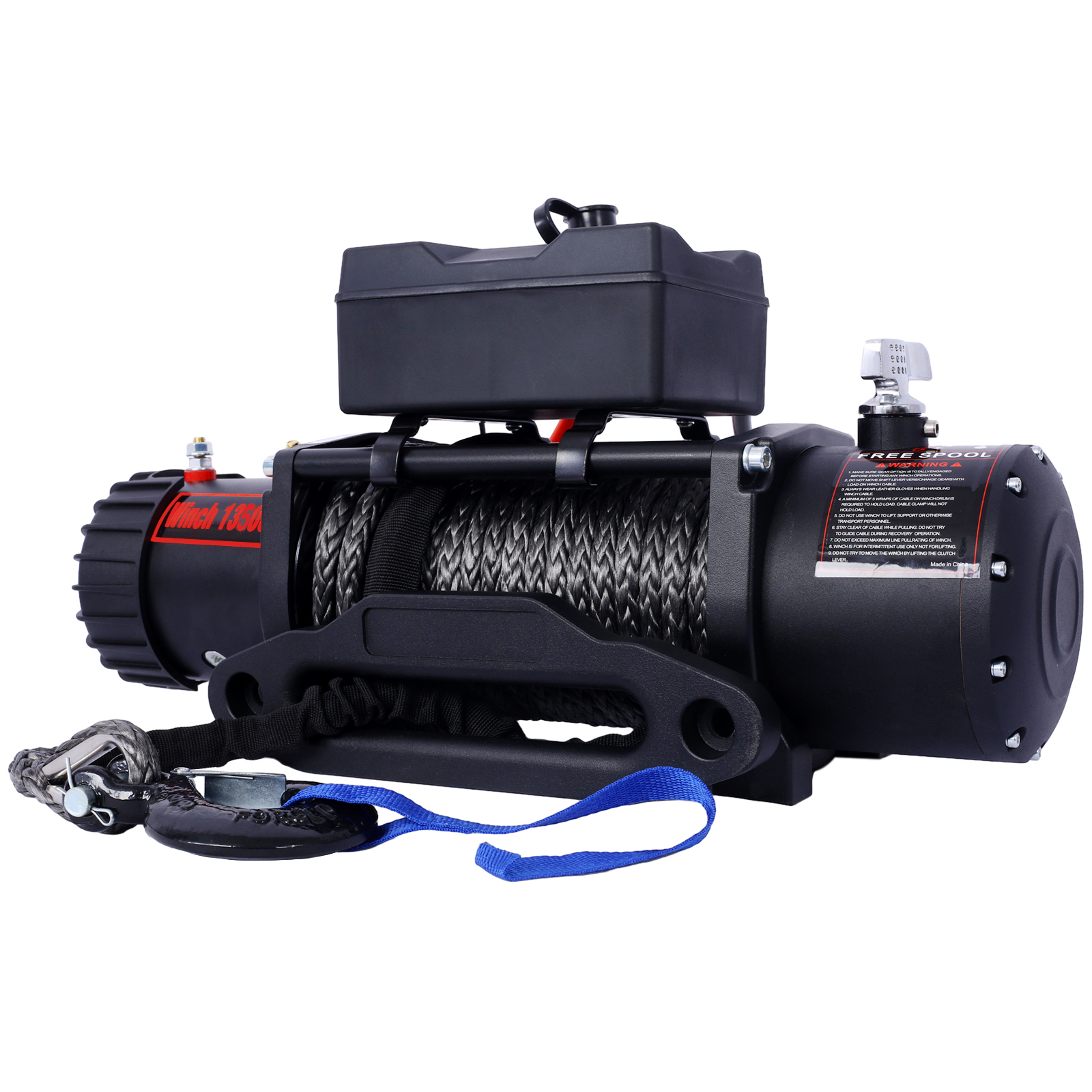 Winch-13500 Lb. Load Capacity Electric Winch -12V DC Power For Towing Truck Off Road, With Wireless Remote