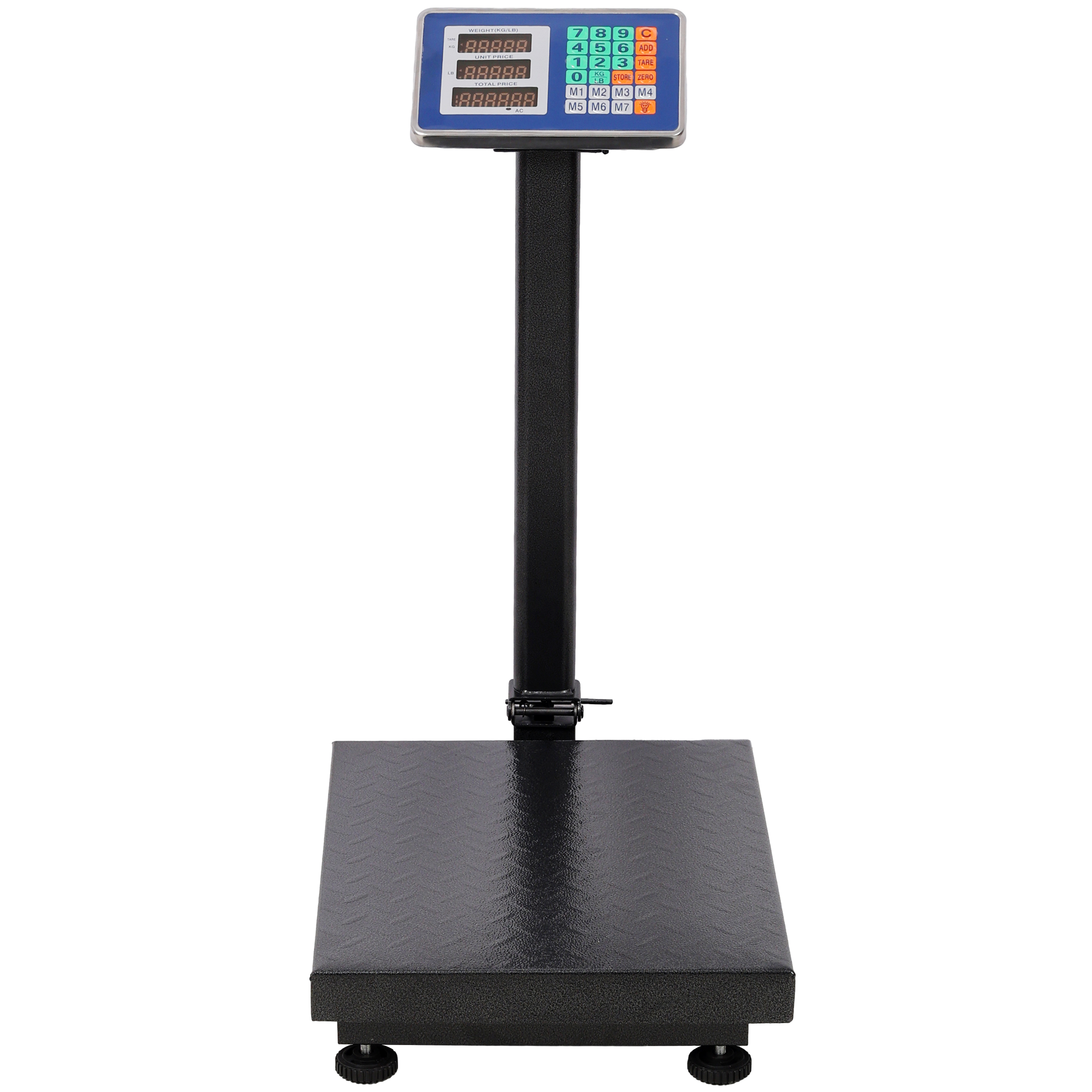 660lbs Weight Computing Digital Scale Floor Platform Scale,0.1 Lbs Accuracy Computing Floor Scale With LB KG, Tare, Price Calculator, Black Color