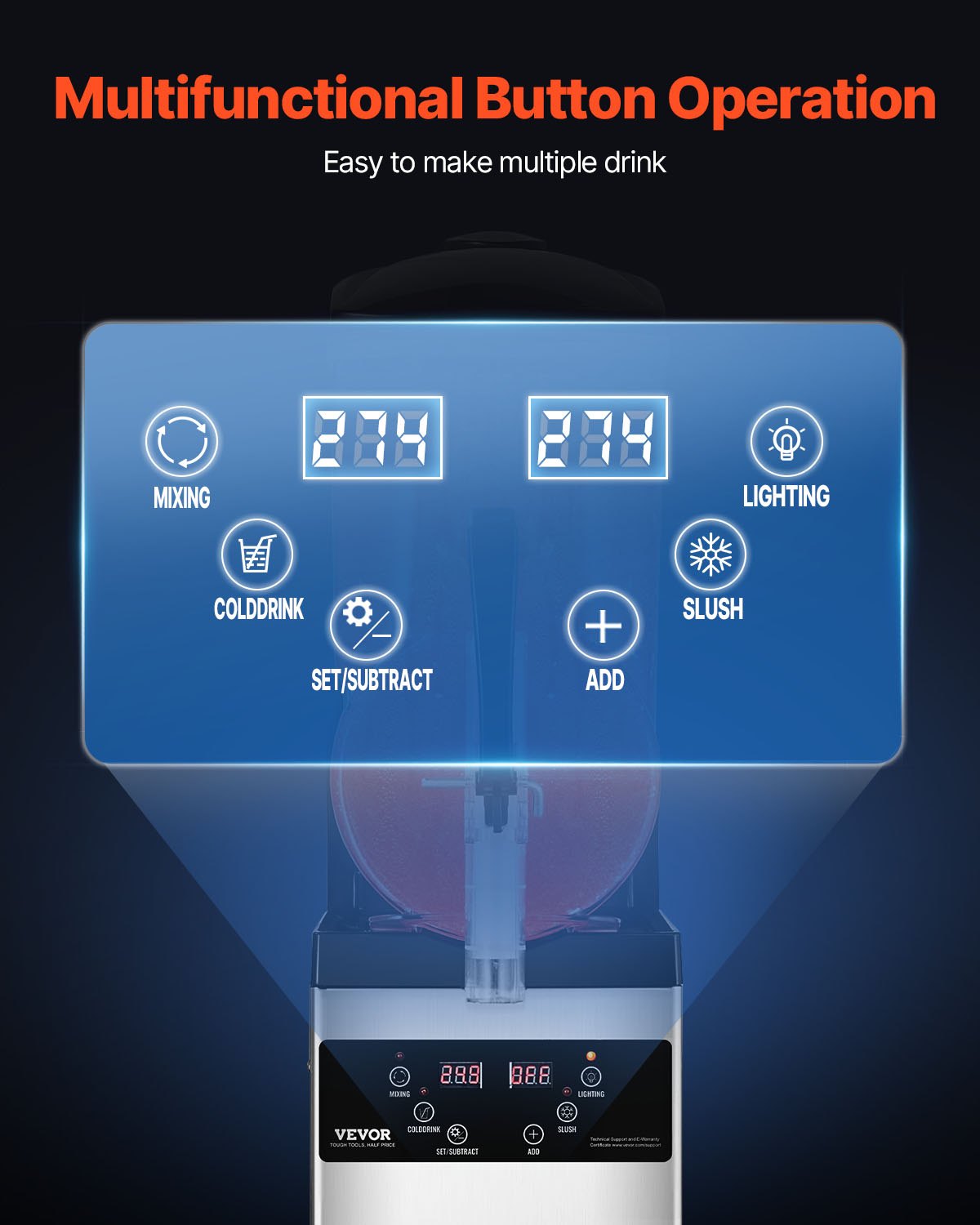 Machine À Granité Professionnelle 12l Bac Unique Pour Café Restaurant_voghion.com