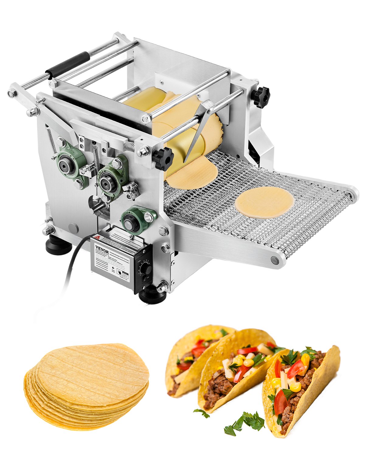 Elektrischer Tortillamaker, Automatische Maschine Zur Herstellung Von Maistortillas Mit Antihaftbeschichtung & Formen (5,5 Zoll), Für Die Herstellung Von Sopes Roti Pita Tortilla