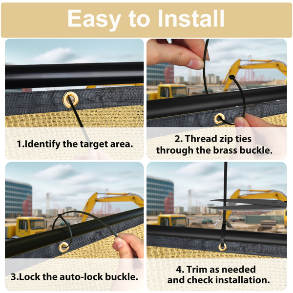 5'X50' Sand HDPE Fence 3