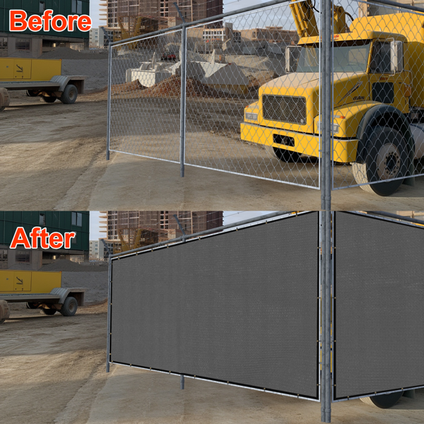 5'X50' Dark Grey HDPE Fence 3