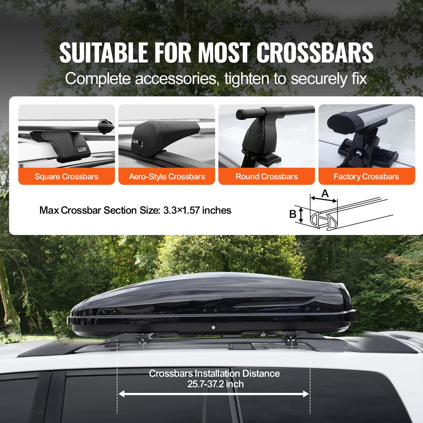 Auto Dachbox Dachkoffer Für Suvs 370 Liter Mit Öffnung_voghion.com