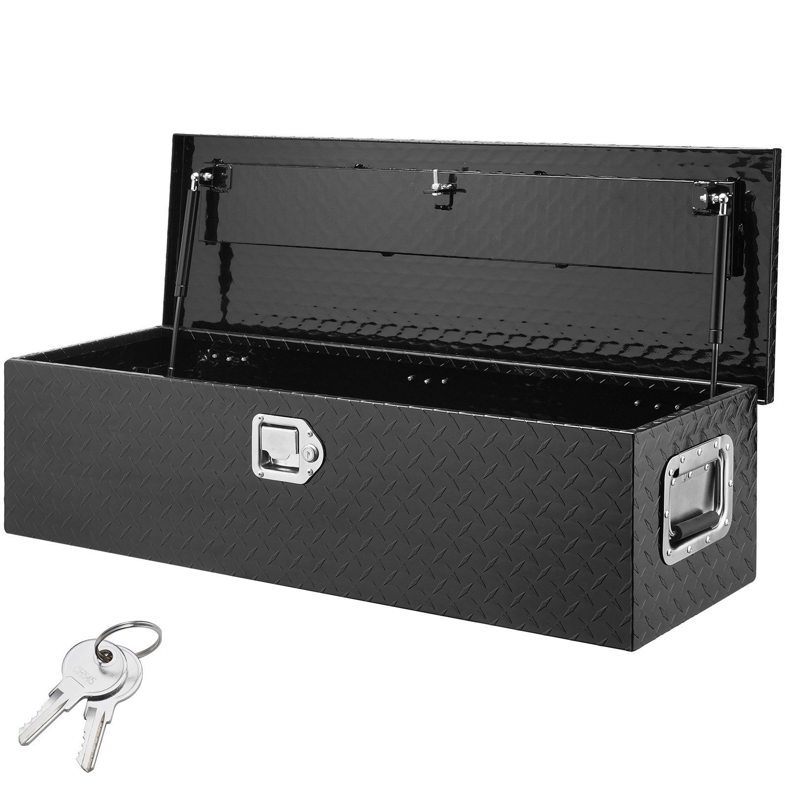 990 X 330 X 254 Mm Werkzeugkasten Für Lkw-Ladefläche, Abschließbar 83 L Truckbox Werkzeugbox Aufbewahrungs-Werkzeugkasten, 39 Kg Tragfähigkeit Werkzeugkiste Organizer Für Wohnmobil, PKW Schwarz