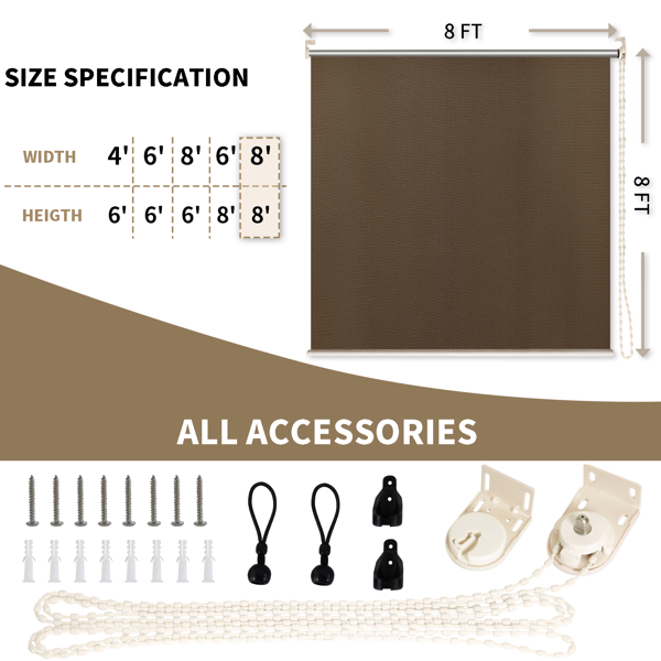 8'X6' Mocha HDPE Spliced Roller Shutter 4