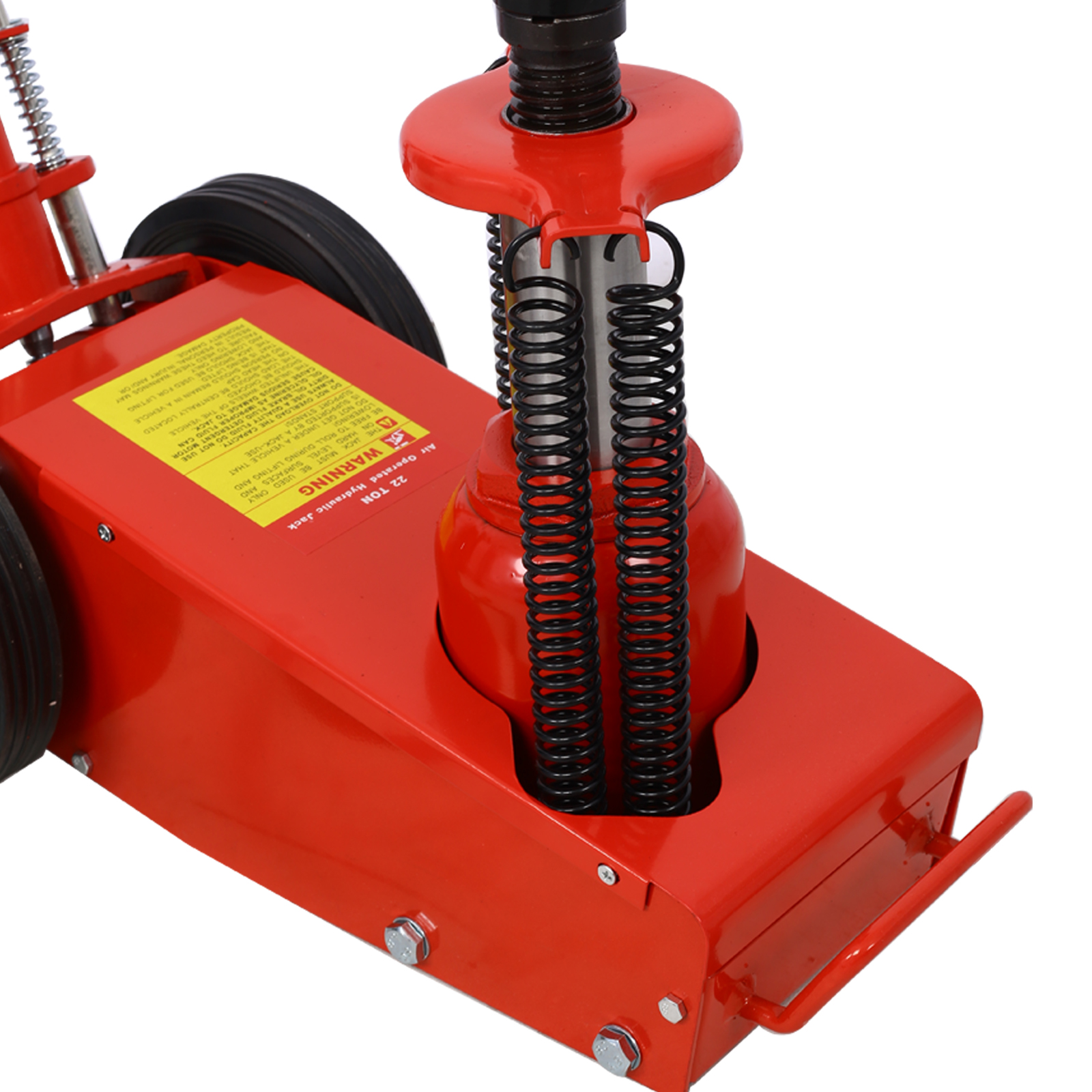 35 Ton Hydraulic Floor Jack Air Operated Axle Bottle Jack With 4 Extension Saddle Set Built-in Wheels, Red 3
